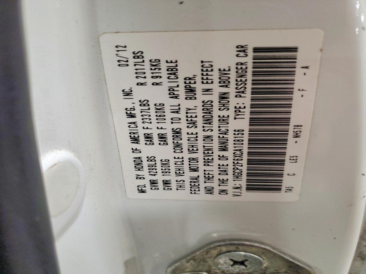 2012 Honda Accord Se White vin: 1HGCP2F6XCA108156