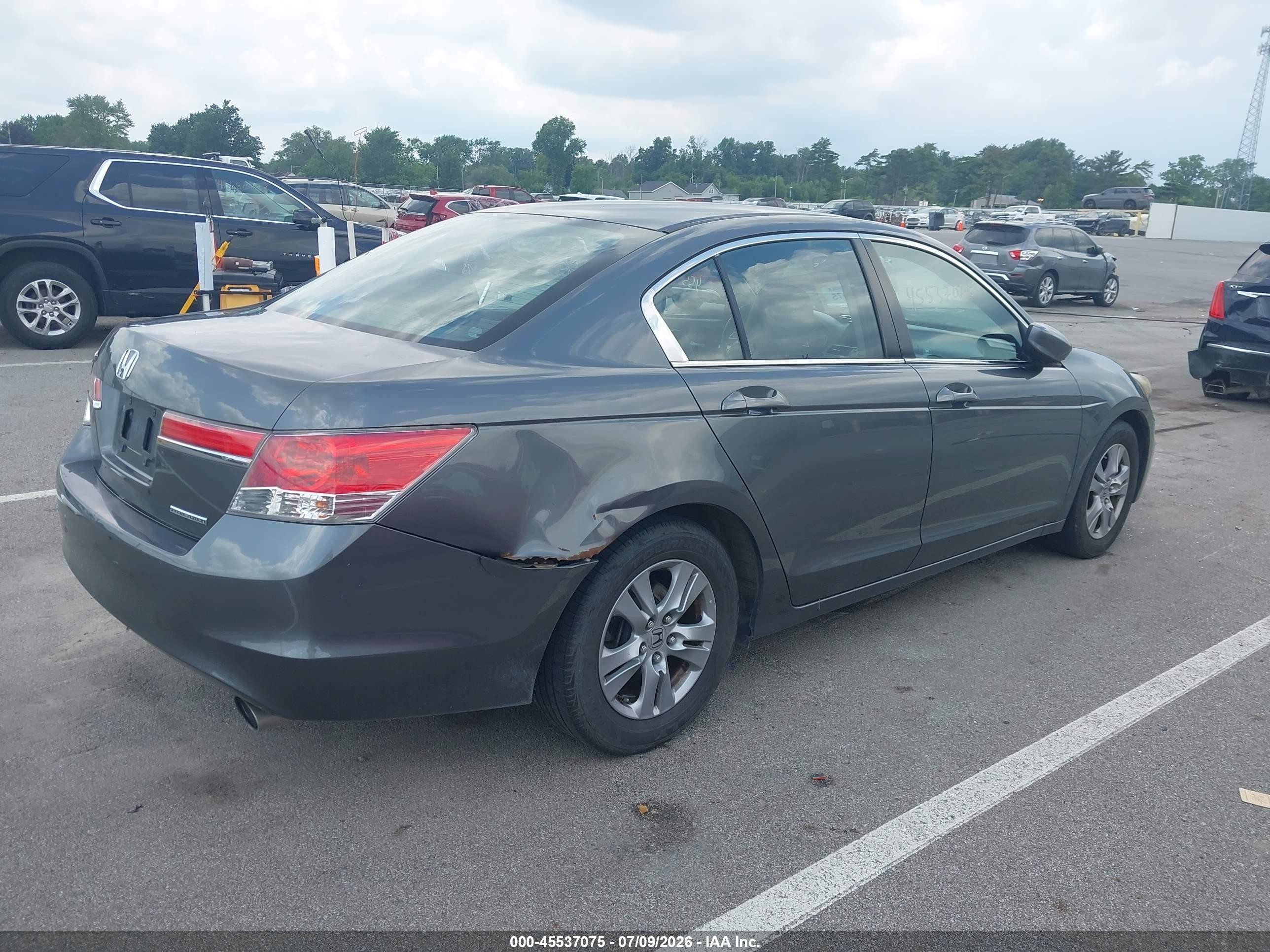 2012 Honda Accord 2.4 Se Gray vin: 1HGCP2F6XCA159575