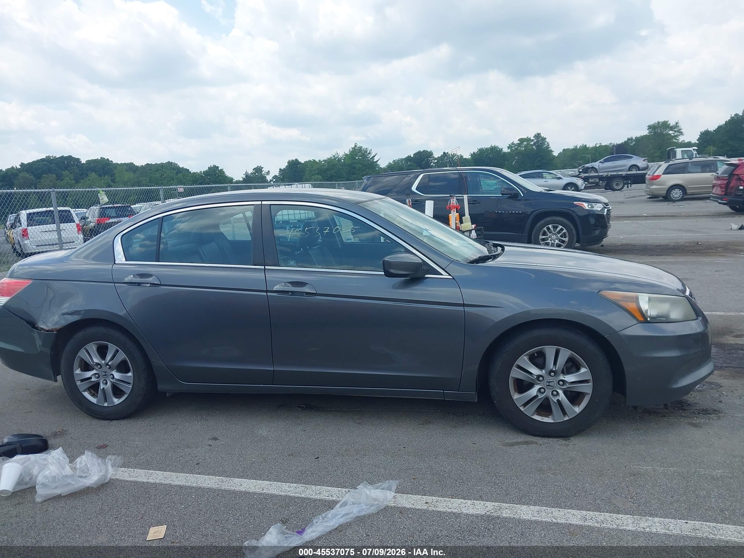 2012 Honda Accord 2.4 Se Gray vin: 1HGCP2F6XCA159575