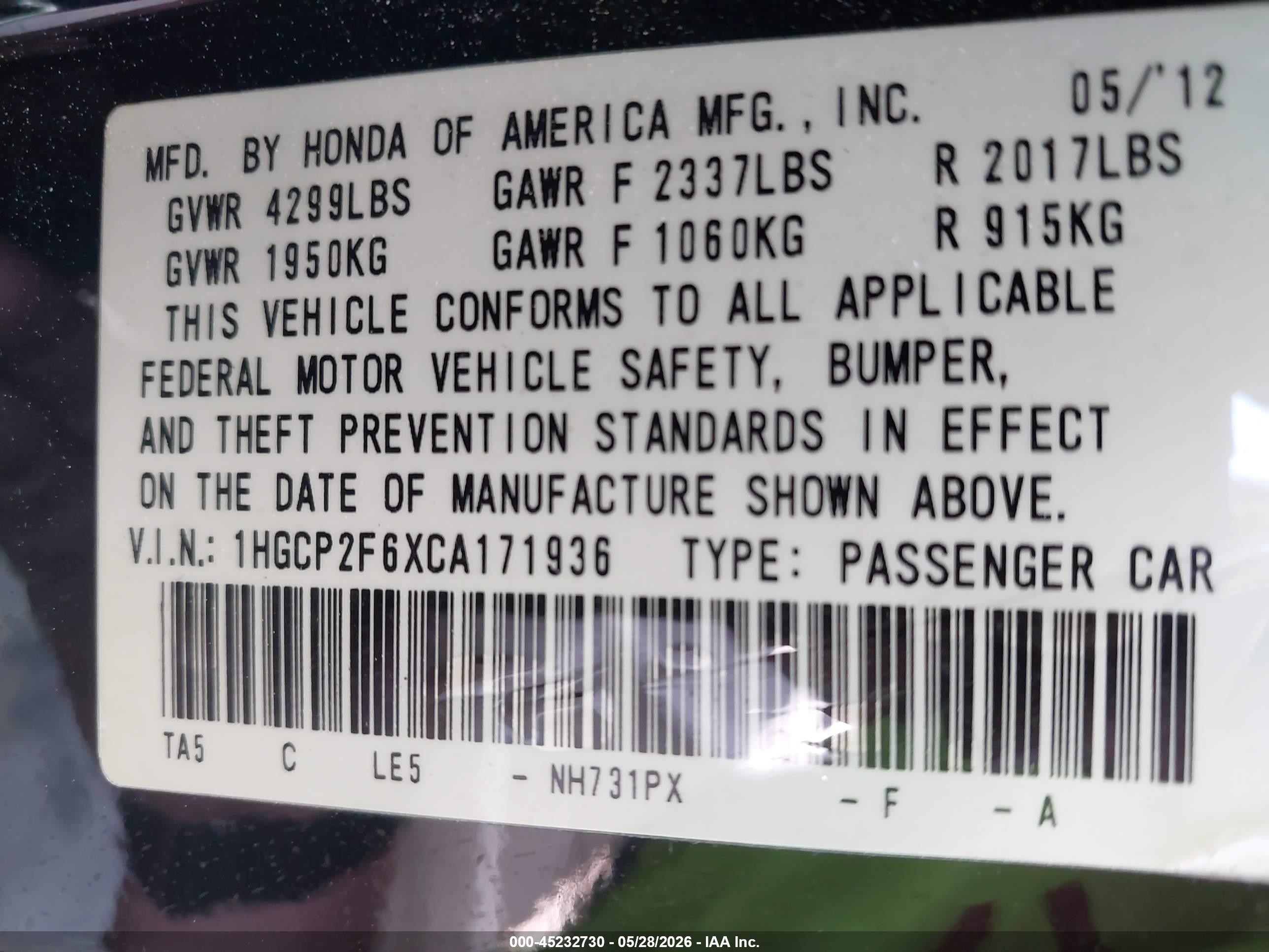2012 Honda Accord 2.4 Se Black vin: 1HGCP2F6XCA171936