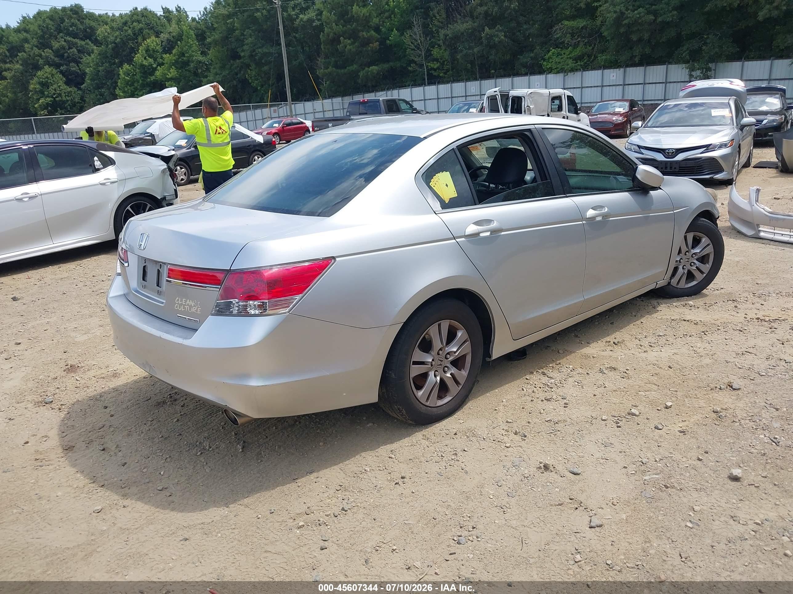 2012 Honda Accord 2.4 Se Silver vin: 1HGCP2F6XCA203297