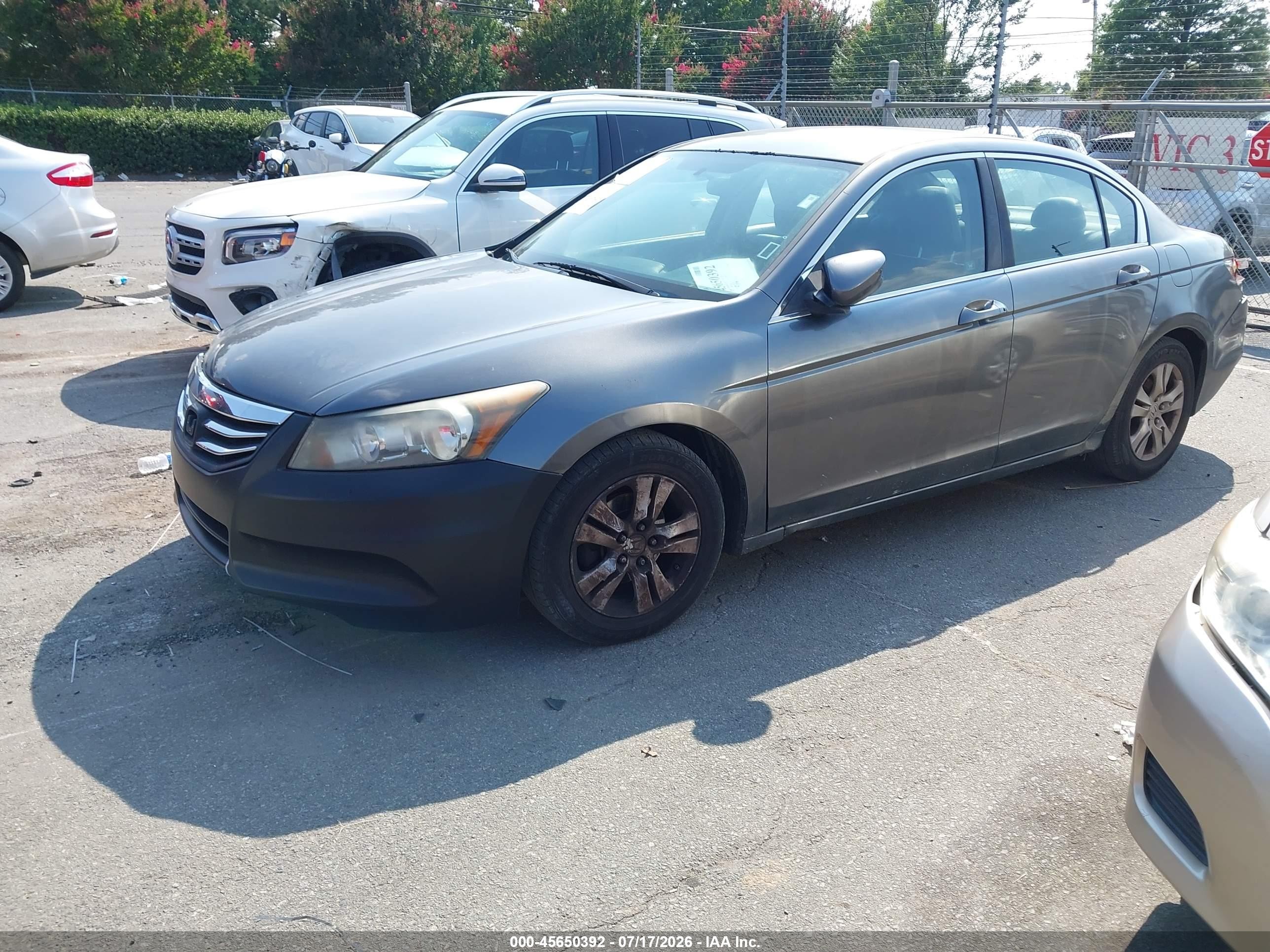 2012 Honda Accord 2.4 Se Gray vin: 1HGCP2F6XCA223971