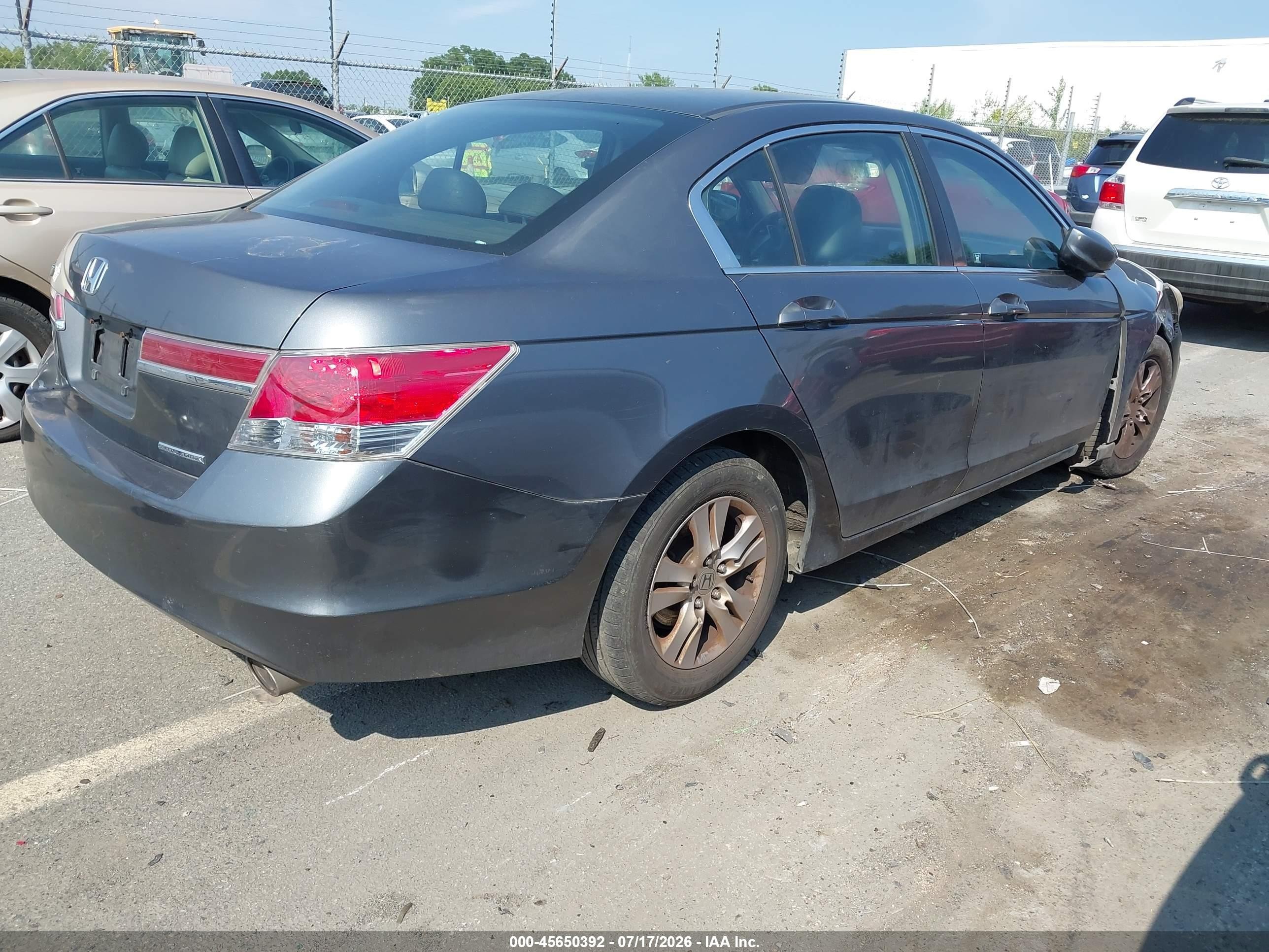 2012 Honda Accord 2.4 Se Gray vin: 1HGCP2F6XCA223971