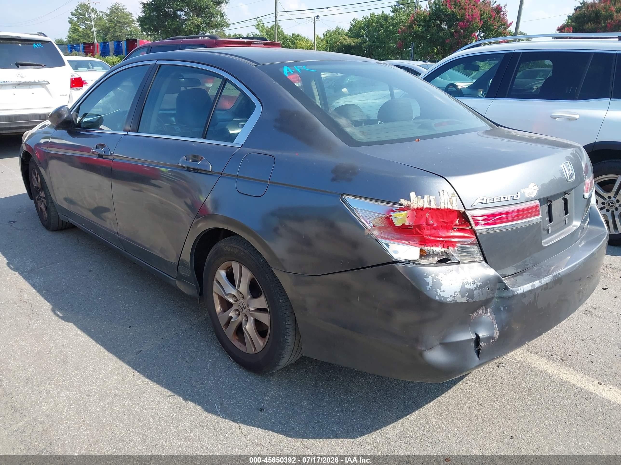 2012 Honda Accord 2.4 Se Gray vin: 1HGCP2F6XCA223971