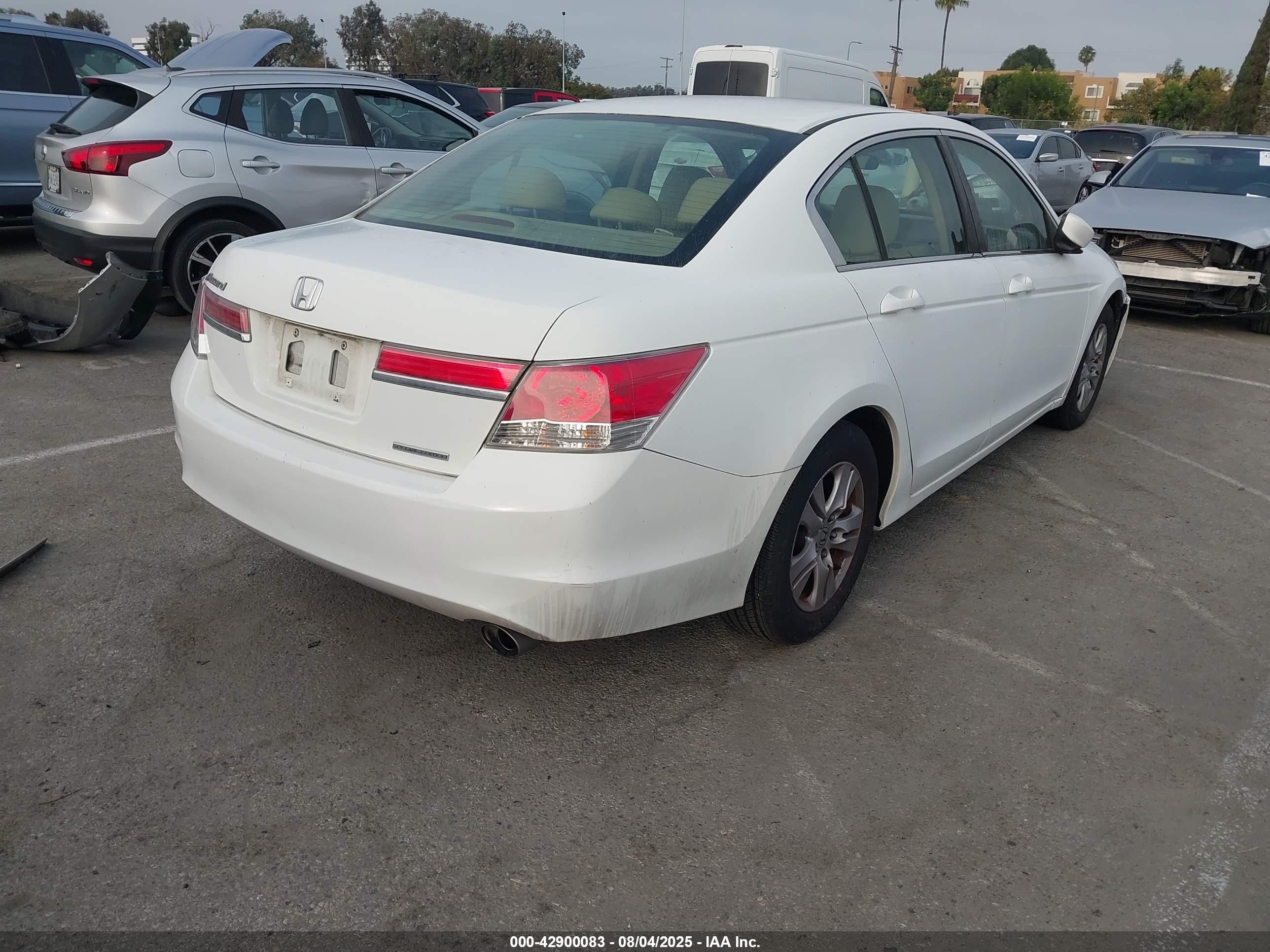 2012 Honda Accord 2.4 Se White vin: 1HGCP2F6XCA231570
