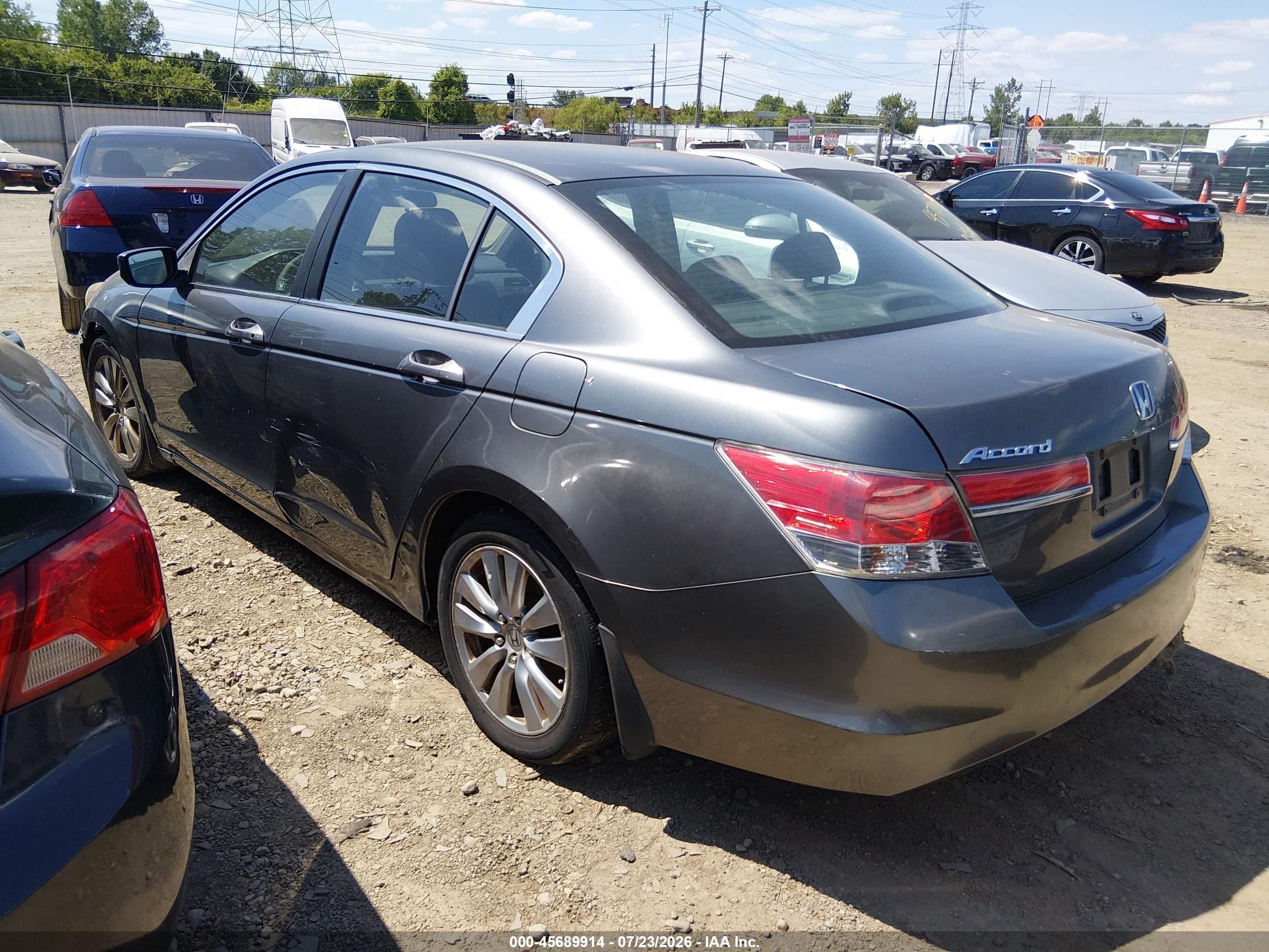 2011 Honda Accord 2.4 Ex Gray vin: 1HGCP2F70BA138094