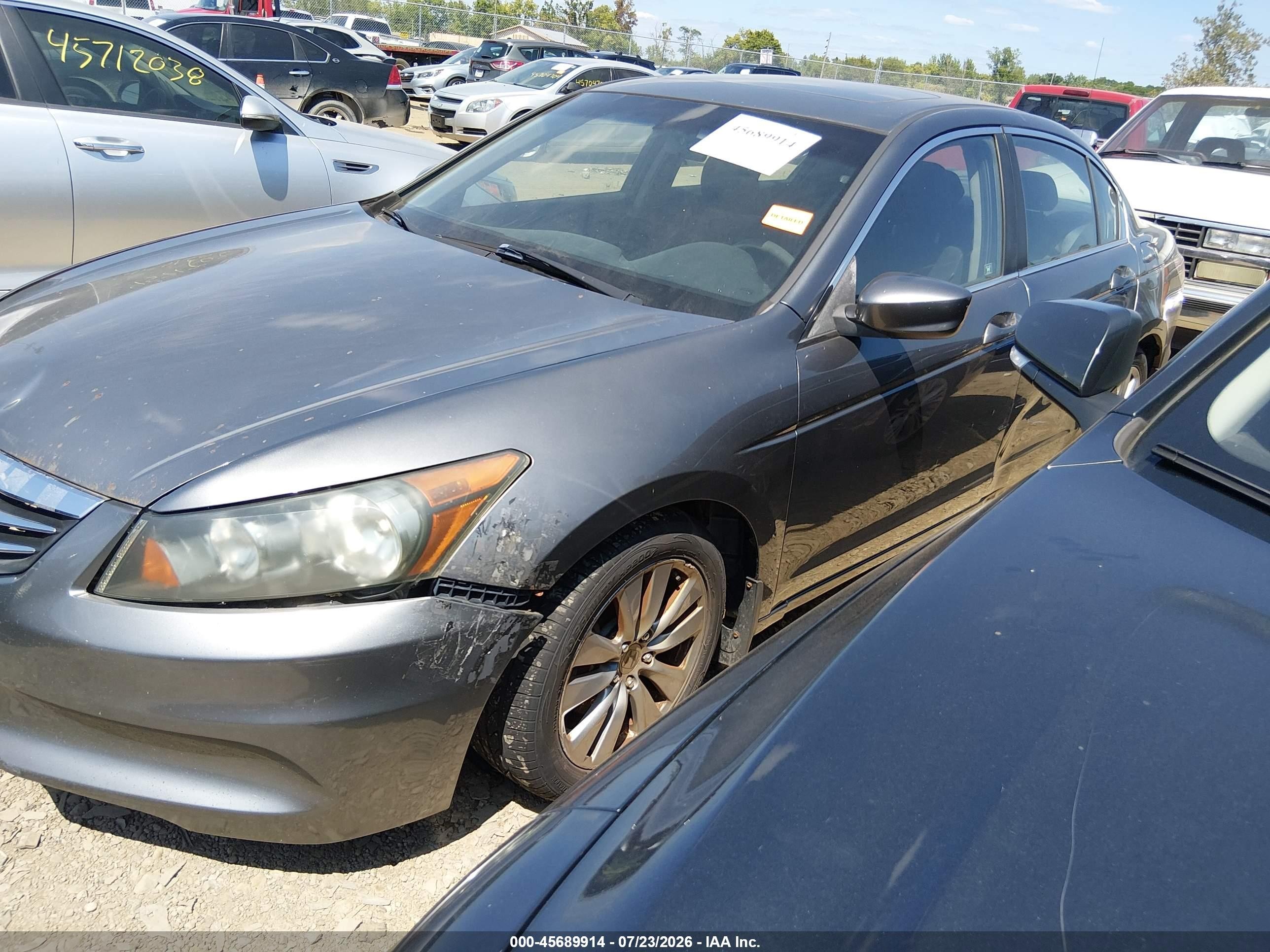 2011 Honda Accord 2.4 Ex Gray vin: 1HGCP2F70BA138094