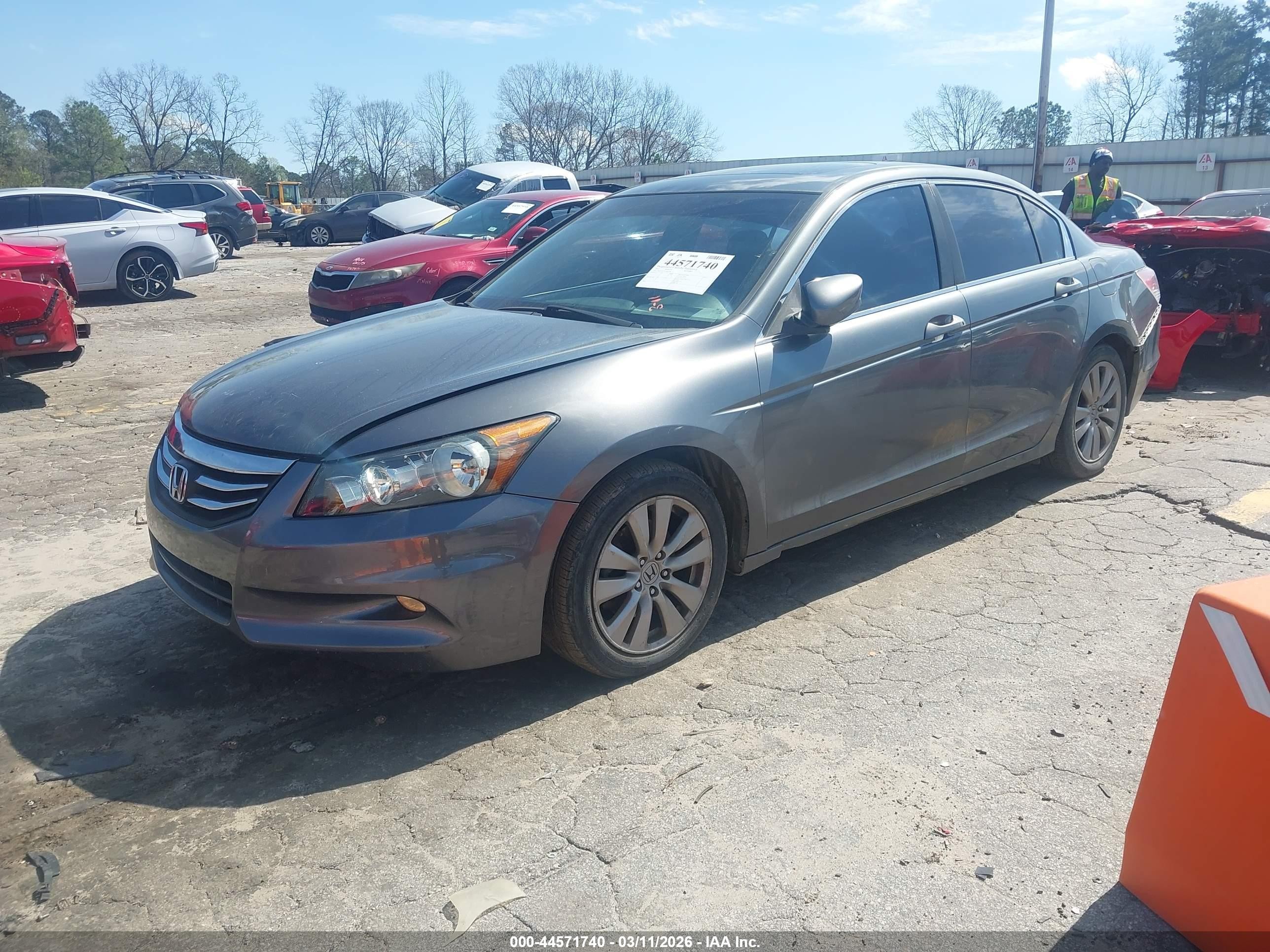 2012 Honda Accord 2.4 Ex Gray vin: 1HGCP2F70CA083390