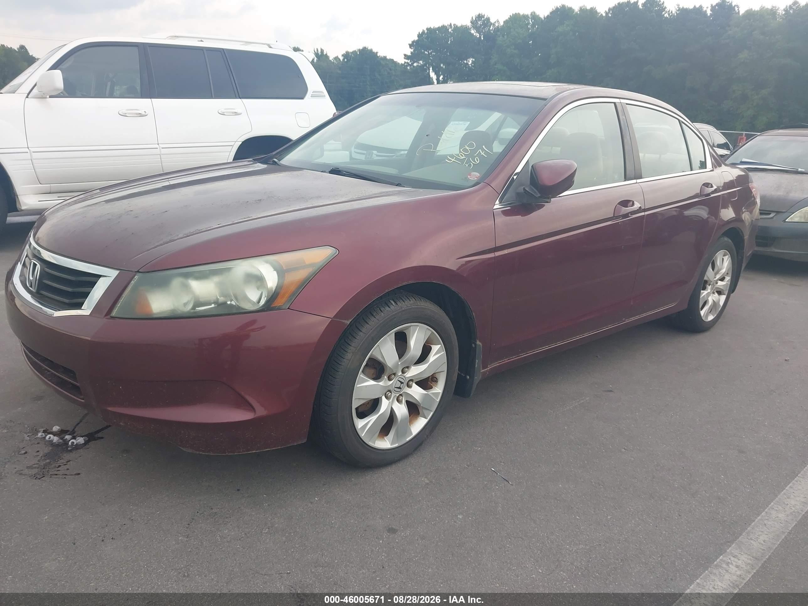 2010 Honda Accord 2.4 Ex Burgundy vin: 1HGCP2F71AA140502