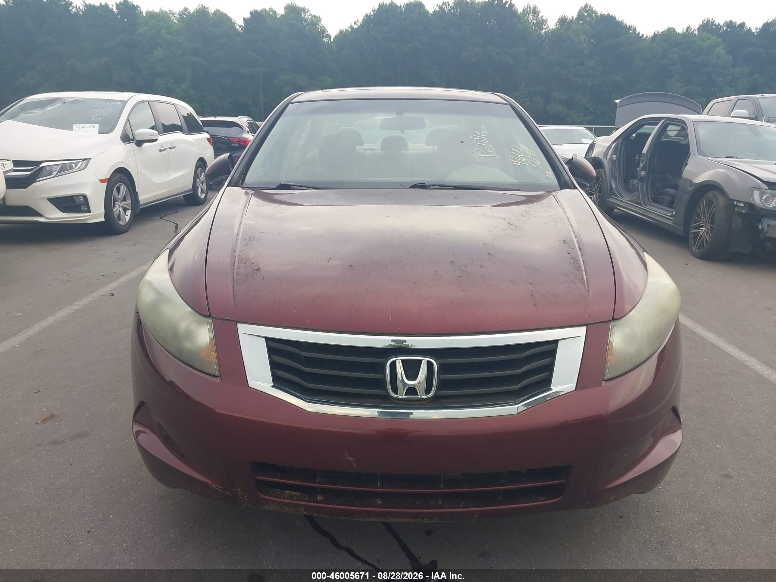 2010 Honda Accord 2.4 Ex Burgundy vin: 1HGCP2F71AA140502