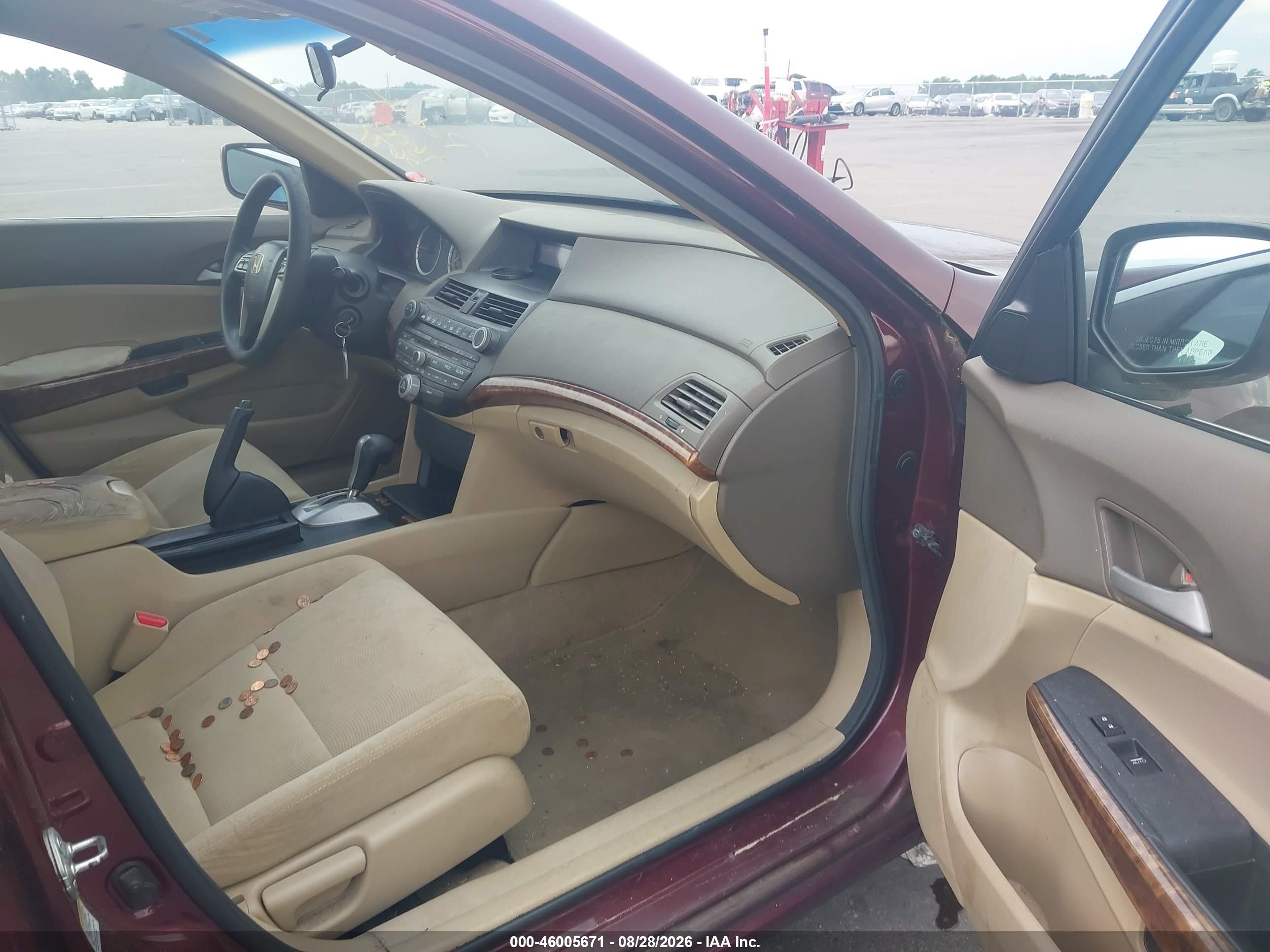 2010 Honda Accord 2.4 Ex Burgundy vin: 1HGCP2F71AA140502