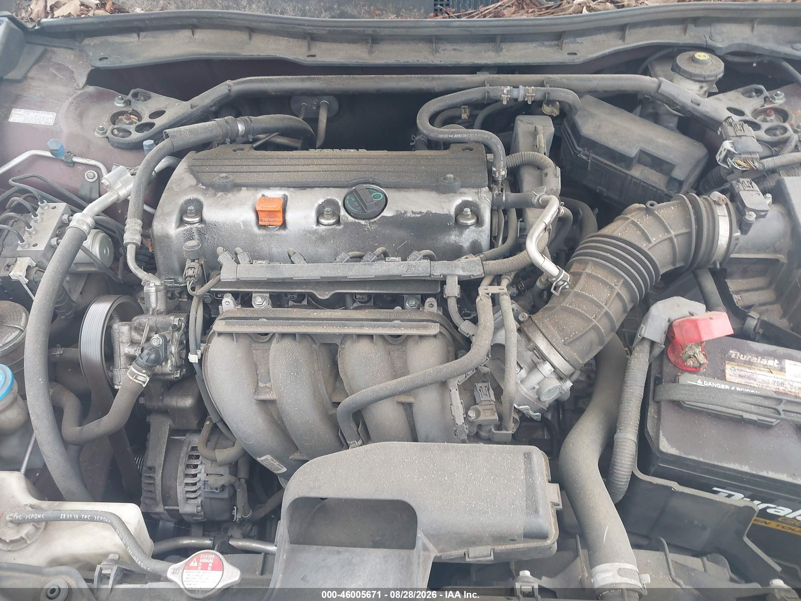 2010 Honda Accord 2.4 Ex Burgundy vin: 1HGCP2F71AA140502