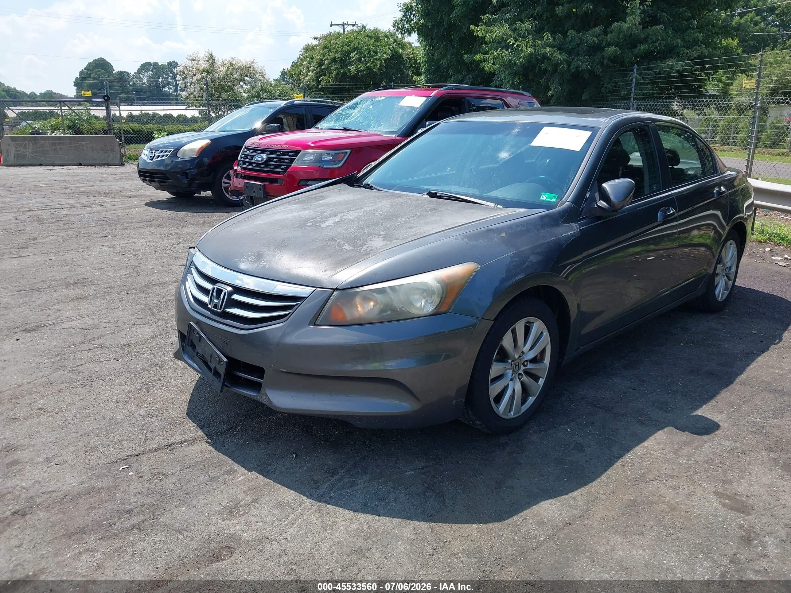 2011 Honda Accord 2.4 Ex Gray vin: 1HGCP2F71BA090413