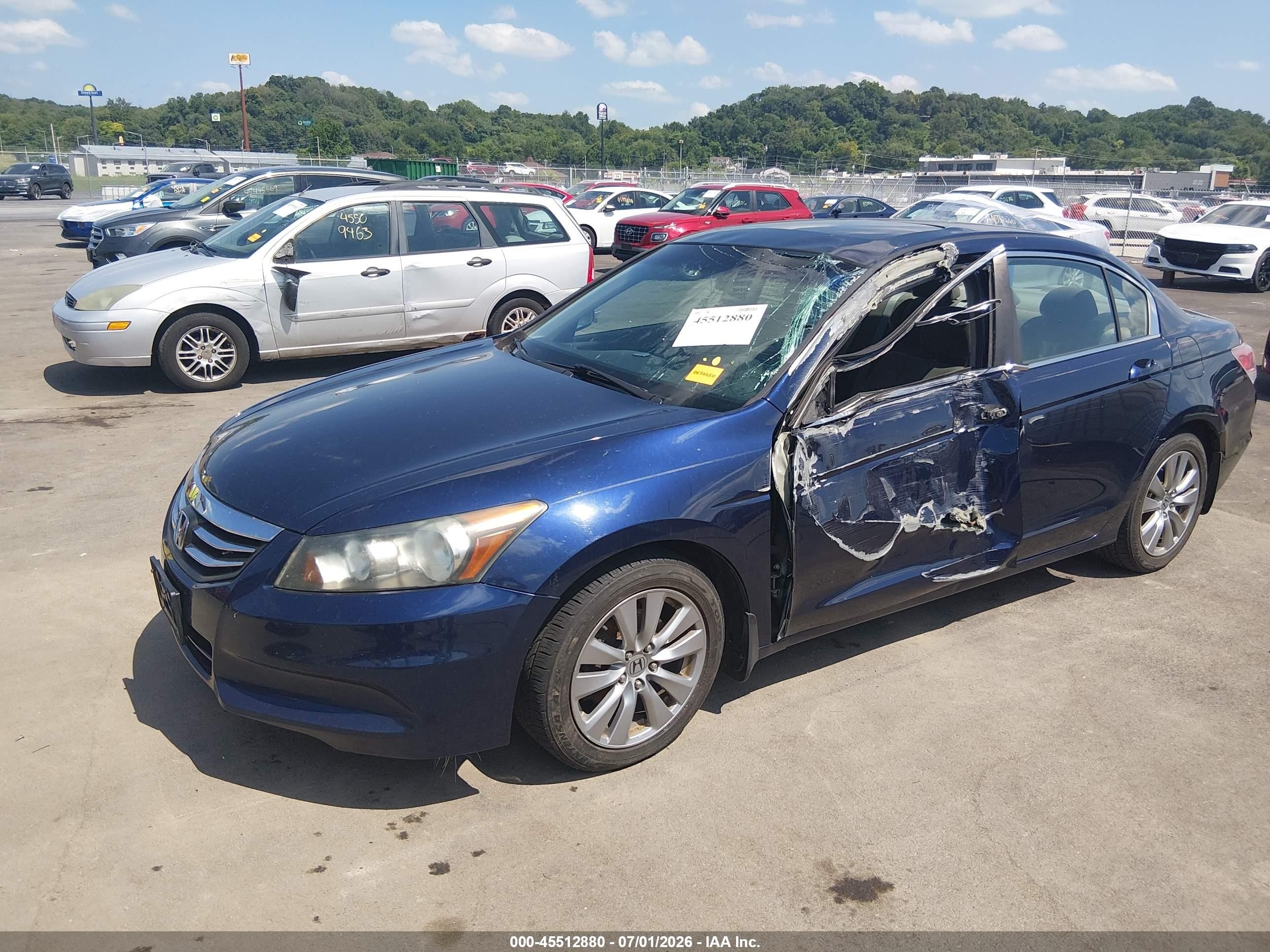 2012 Honda Accord 2.4 Ex Blue vin: 1HGCP2F71CA151616