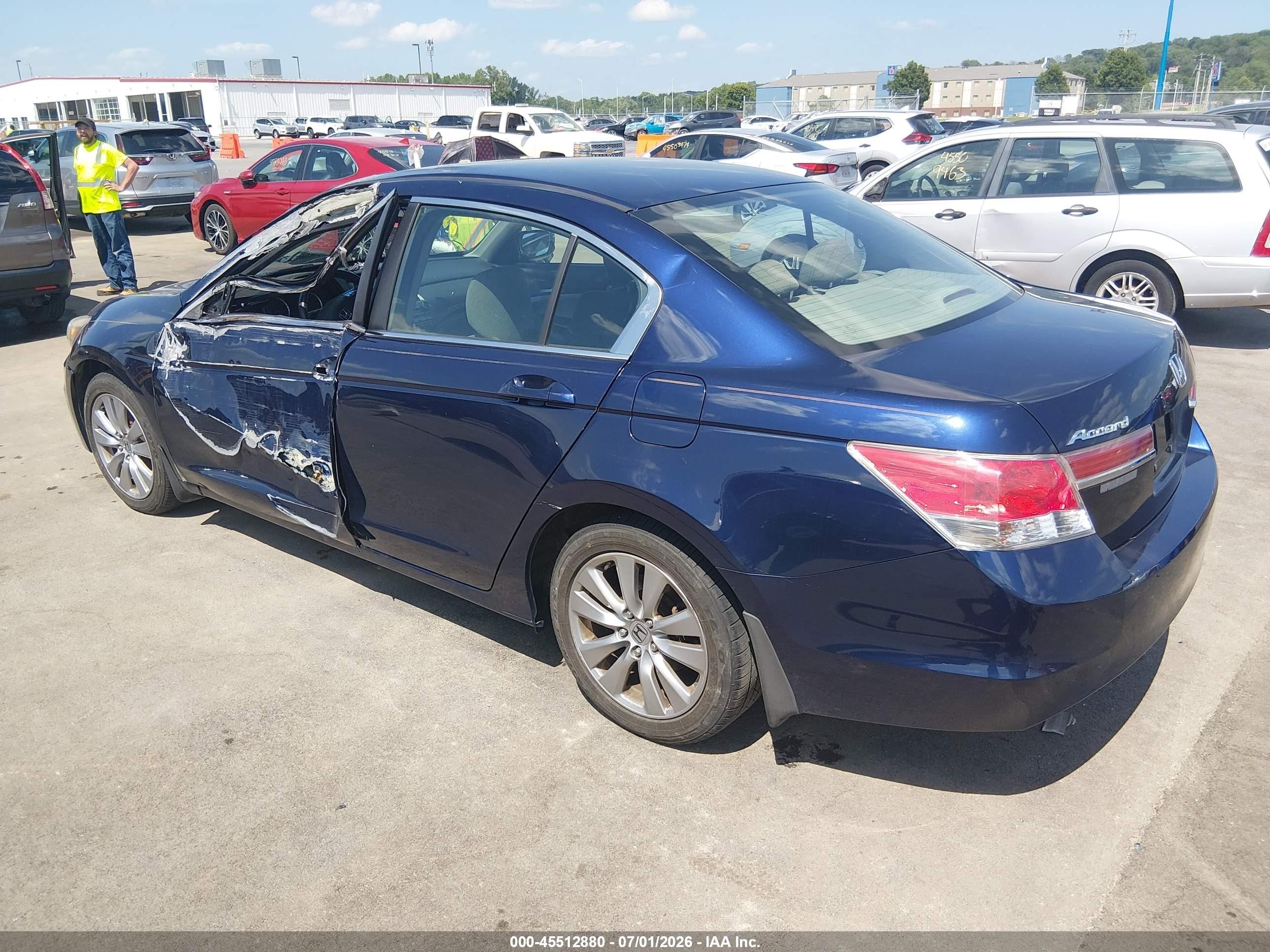 2012 Honda Accord 2.4 Ex Blue vin: 1HGCP2F71CA151616