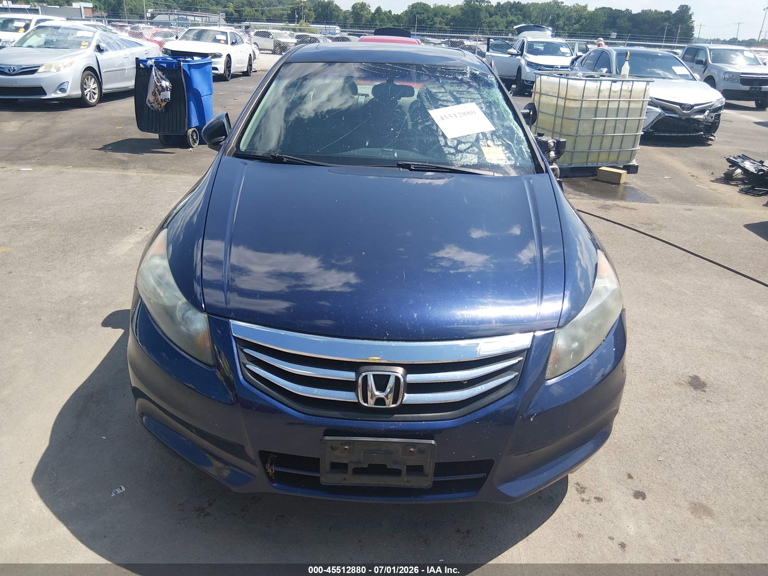 2012 Honda Accord 2.4 Ex Blue vin: 1HGCP2F71CA151616