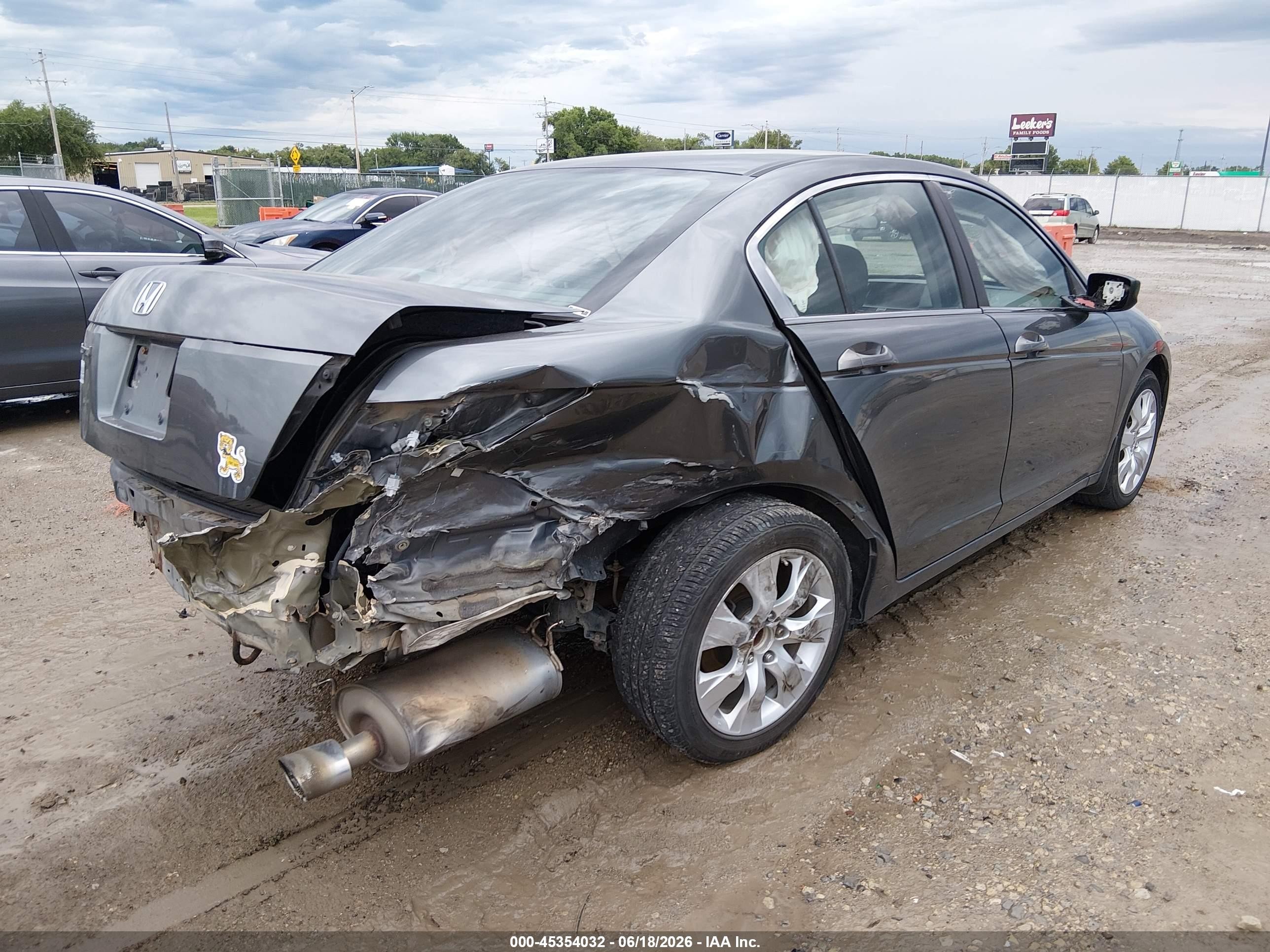 2010 Honda Accord 2.4 Ex Серый vin: 1HGCP2F72AA165554