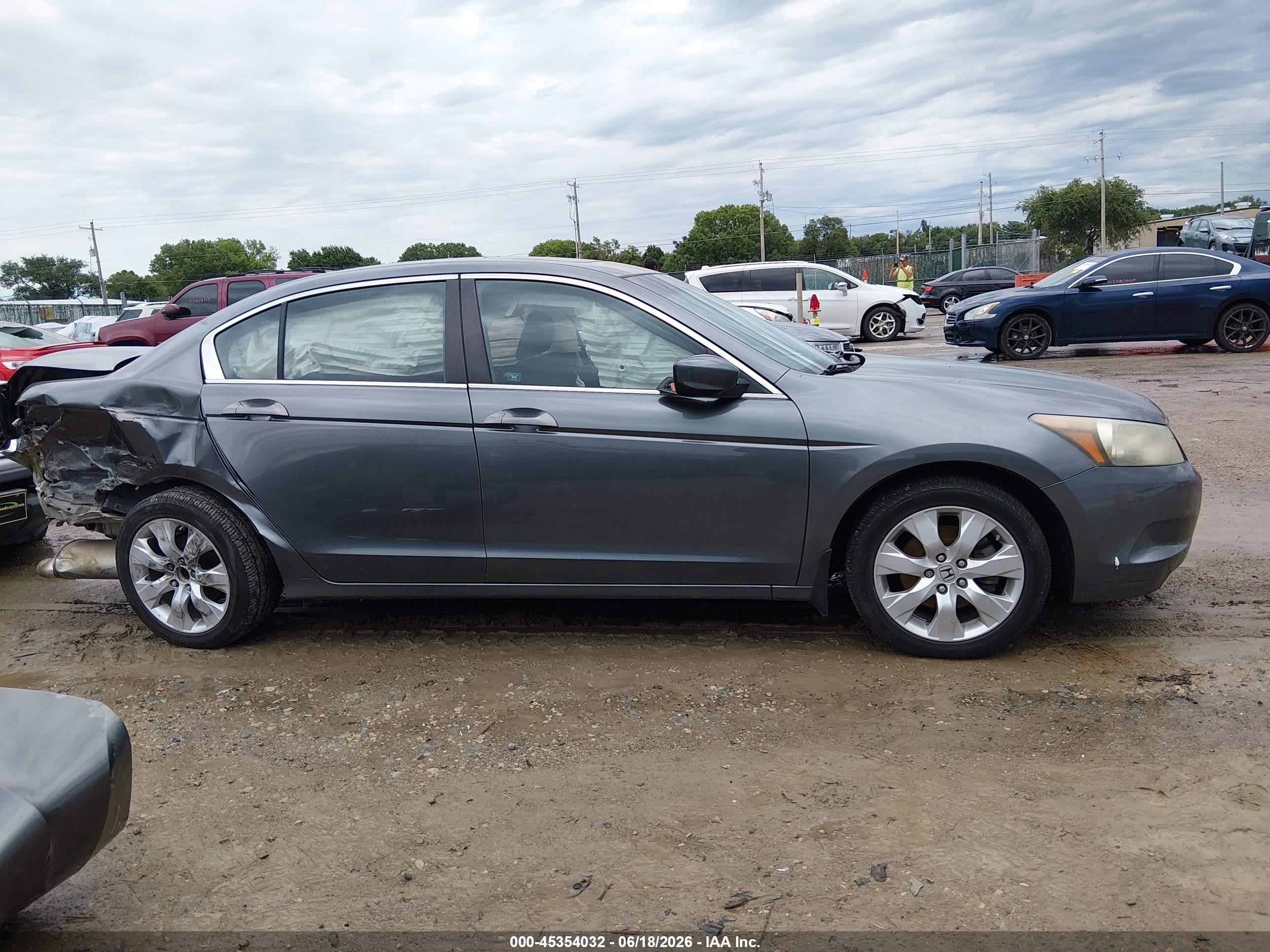 2010 Honda Accord 2.4 Ex Серый vin: 1HGCP2F72AA165554