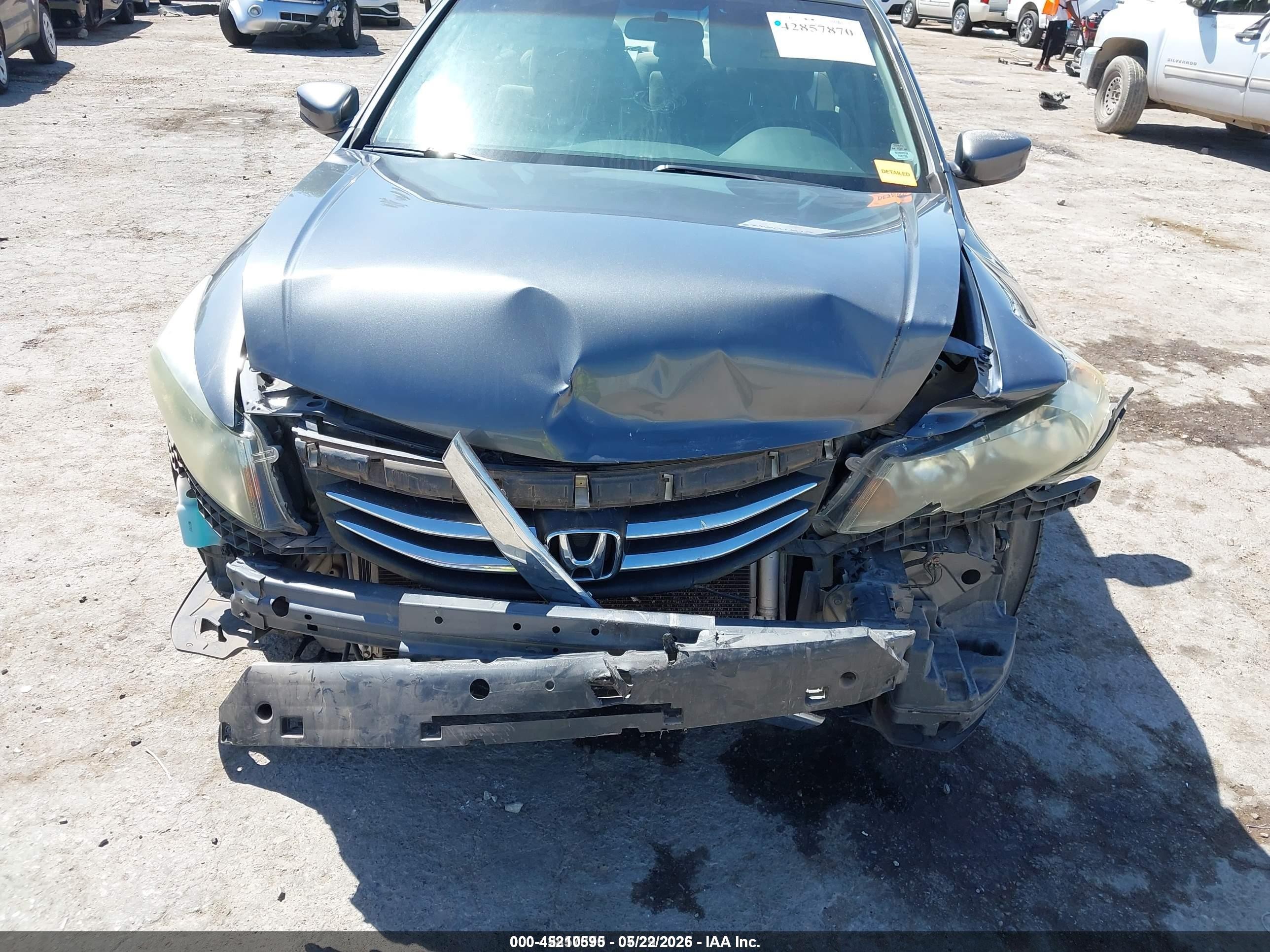 2011 Honda Accord 2.4 Ex Gray vin: 1HGCP2F72BA009869