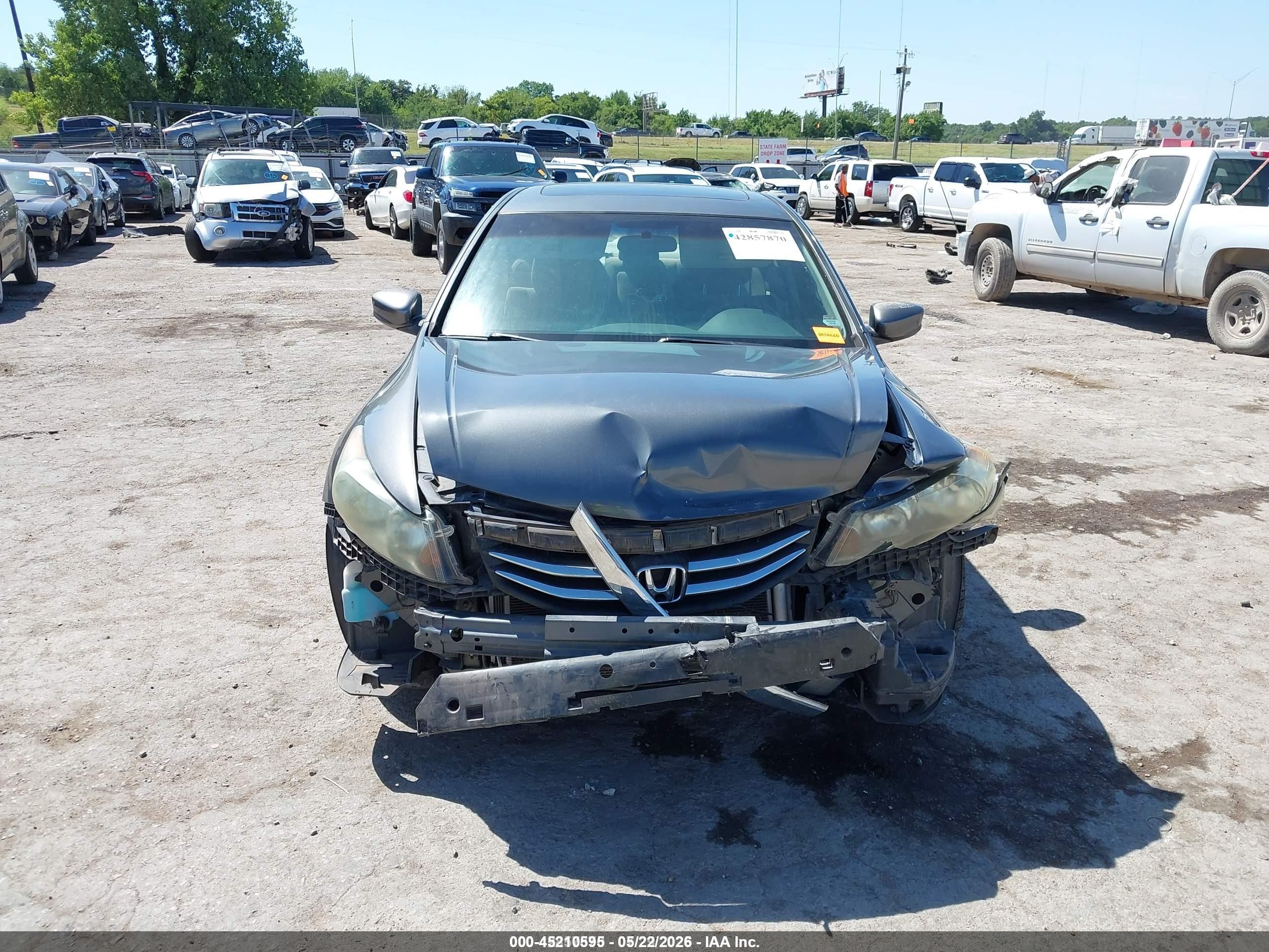 2011 Honda Accord 2.4 Ex Gray vin: 1HGCP2F72BA009869