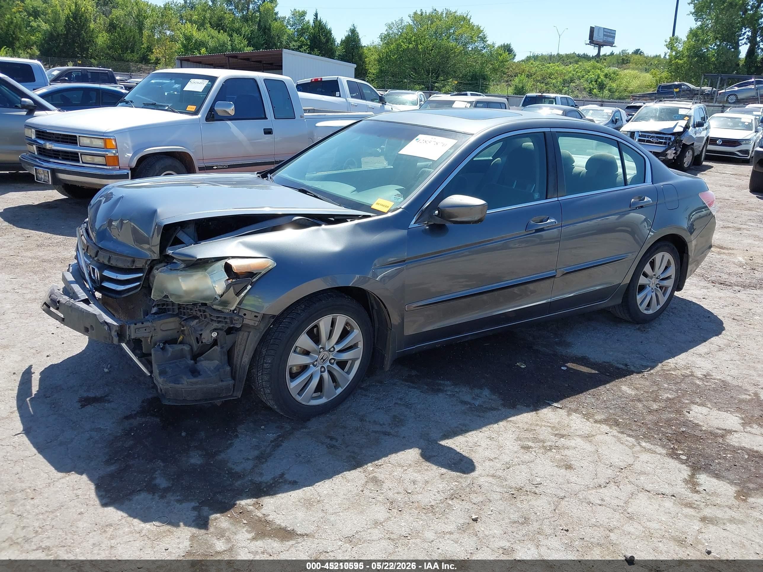 2011 Honda Accord 2.4 Ex Gray vin: 1HGCP2F72BA009869