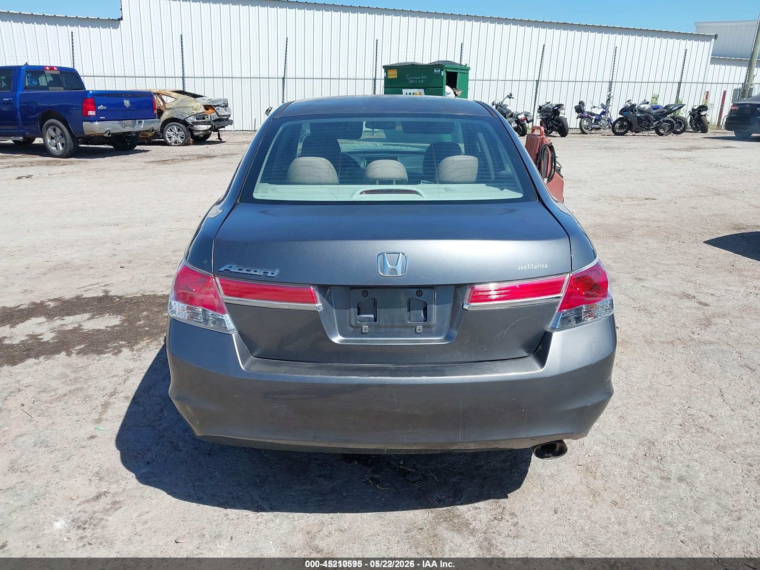 2011 Honda Accord 2.4 Ex Gray vin: 1HGCP2F72BA009869
