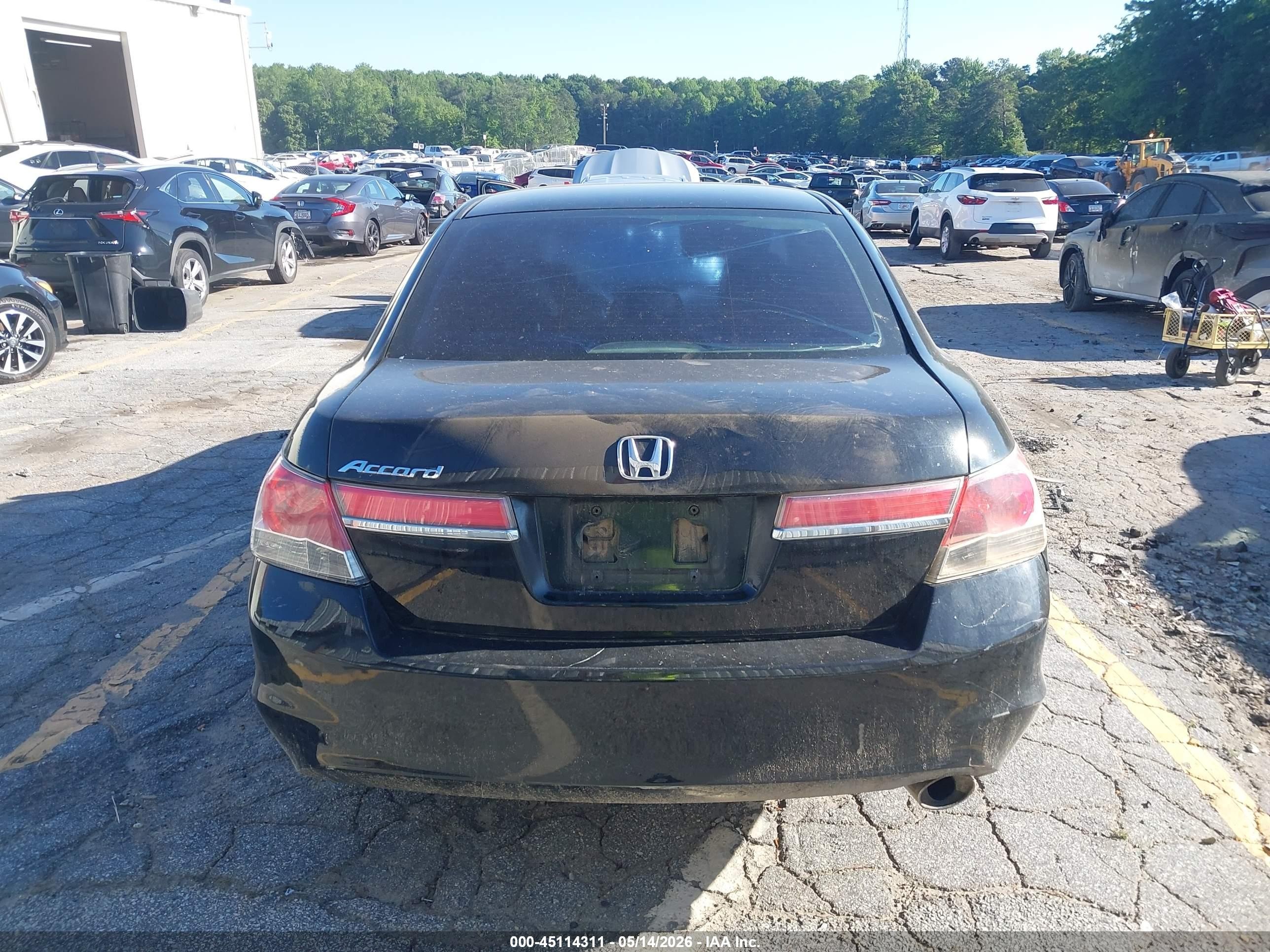 2012 Honda Accord 2.4 Ex Черный vin: 1HGCP2F73CA041912