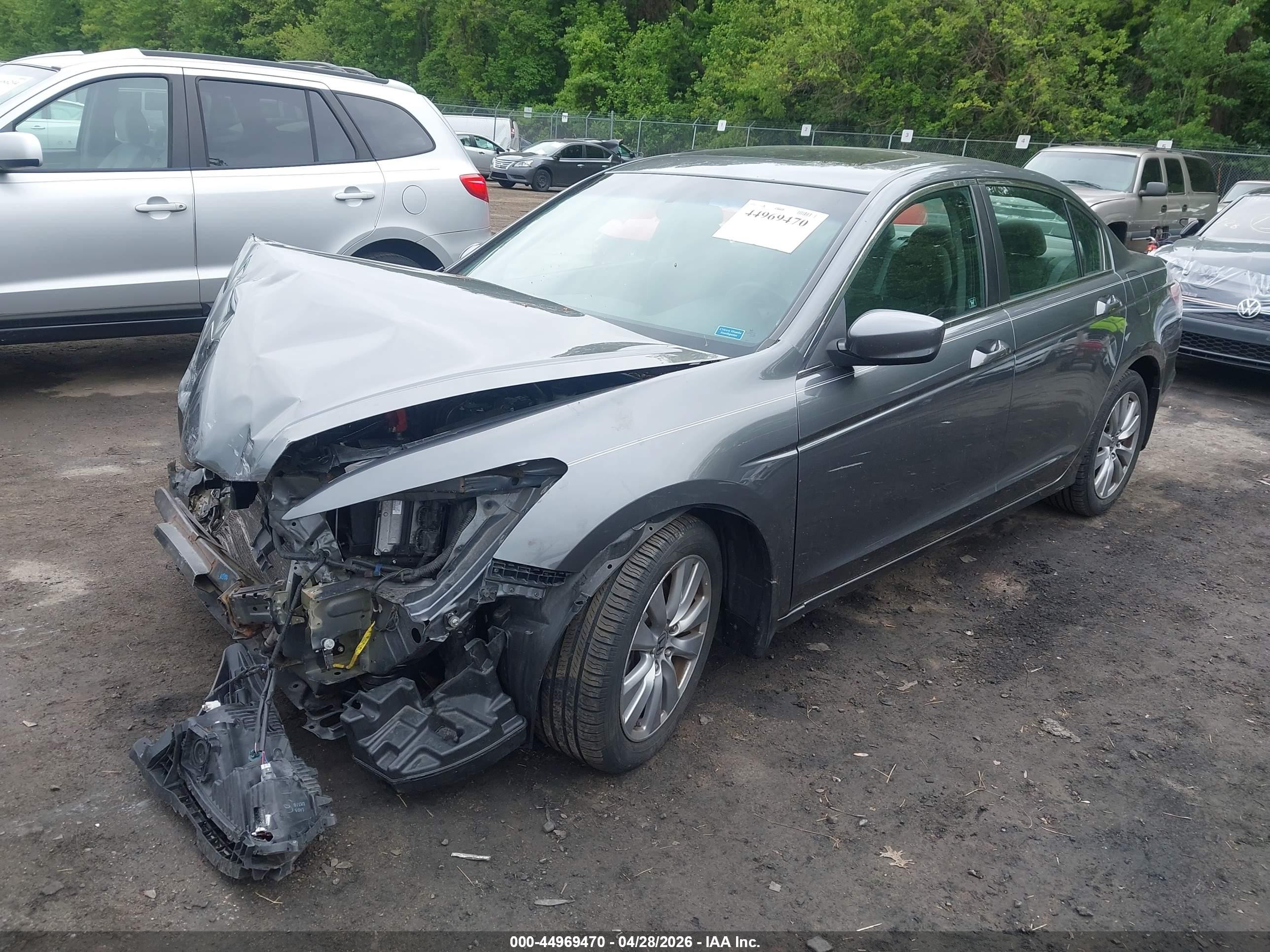 2012 Honda Accord 2.4 Ex Серый vin: 1HGCP2F73CA172273
