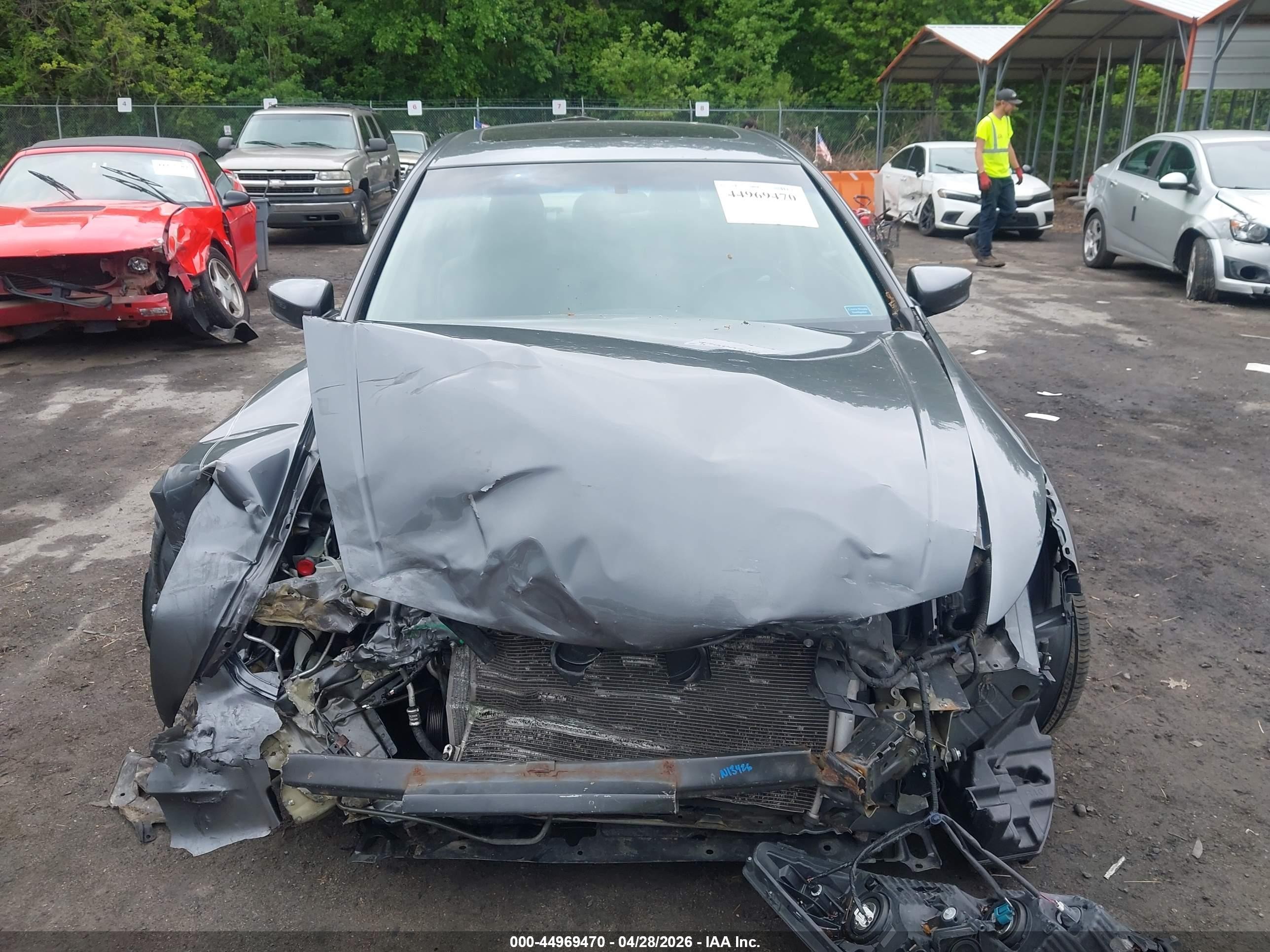 2012 Honda Accord 2.4 Ex Серый vin: 1HGCP2F73CA172273