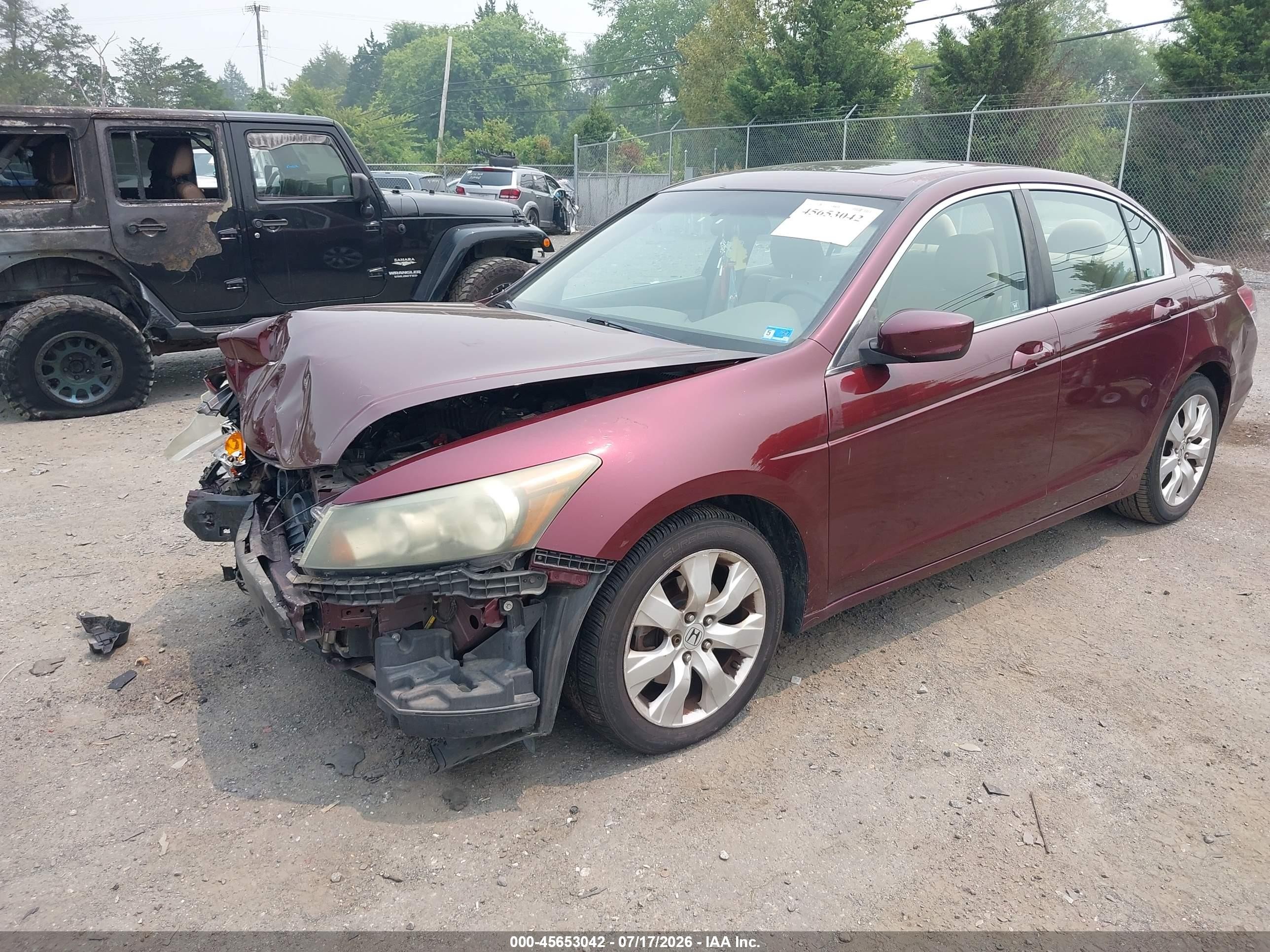 2010 Honda Accord 2.4 Ex Красный vin: 1HGCP2F74AA116842