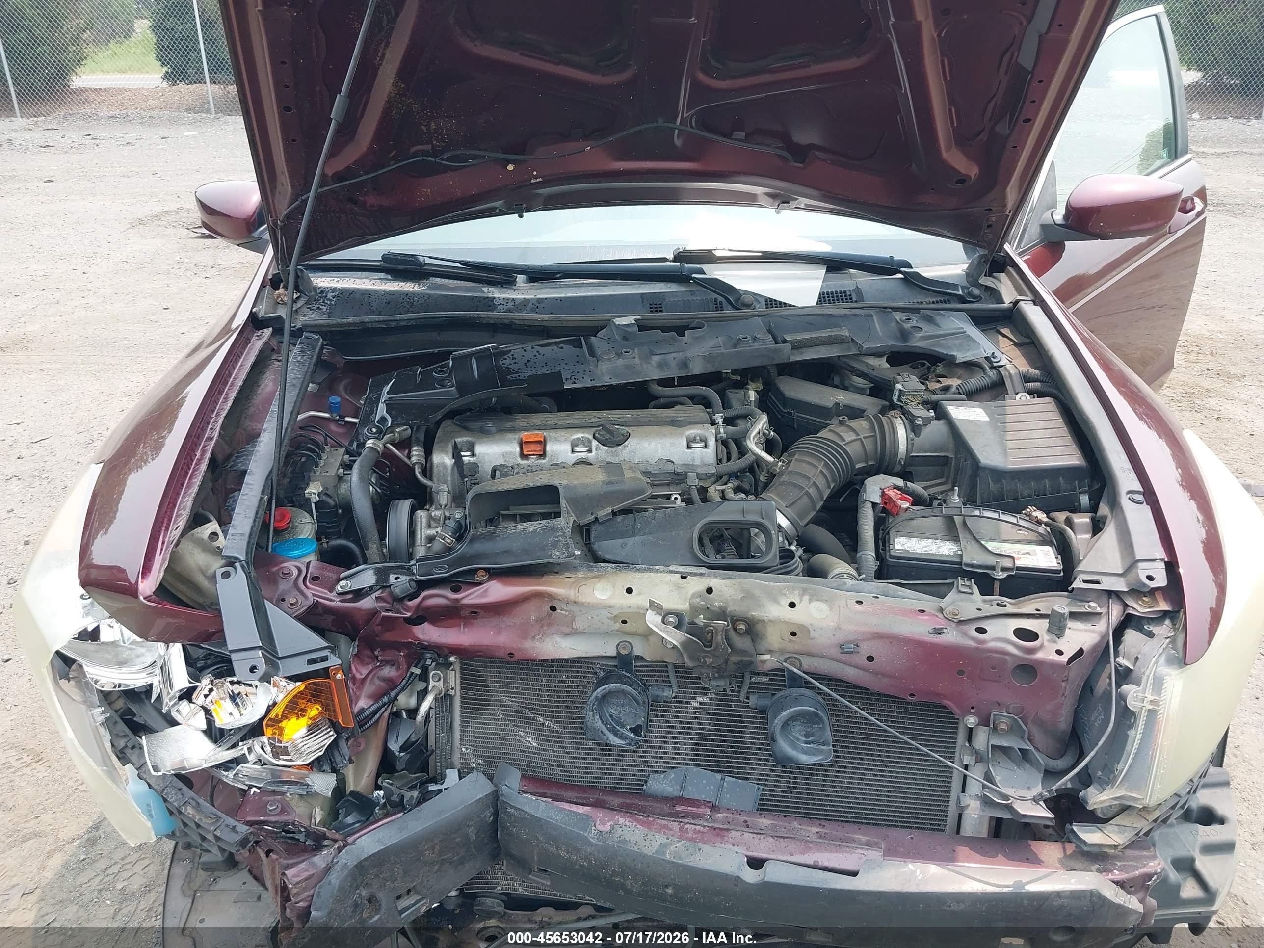 2010 Honda Accord 2.4 Ex Красный vin: 1HGCP2F74AA116842