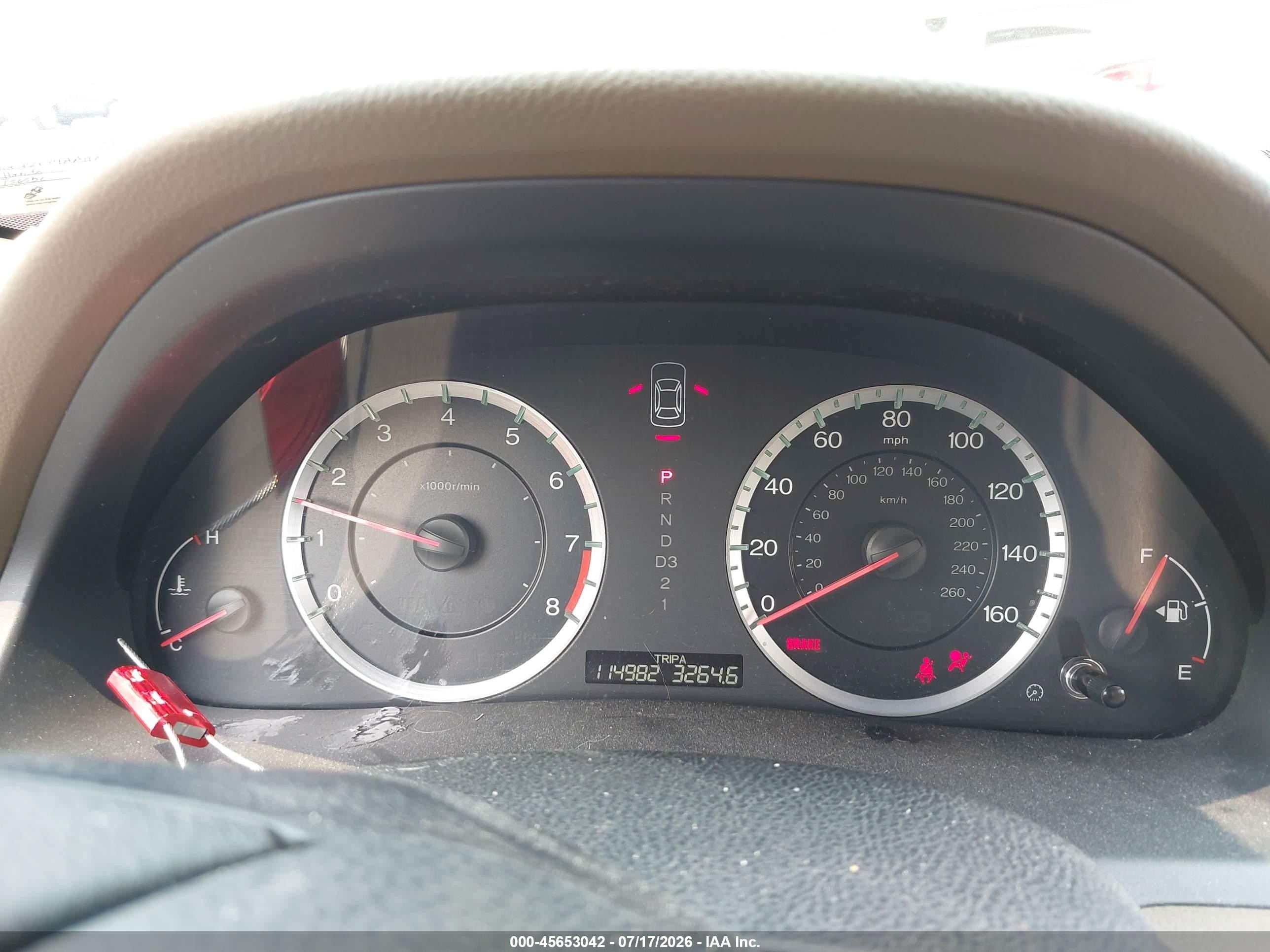 2010 Honda Accord 2.4 Ex Красный vin: 1HGCP2F74AA116842