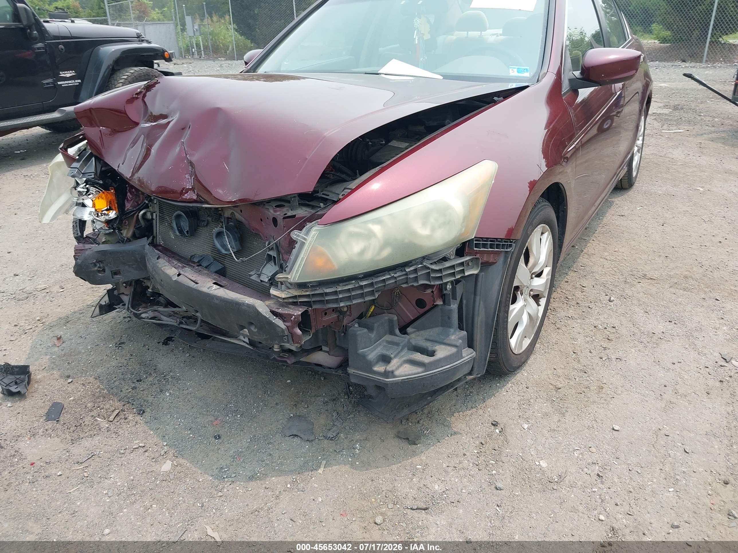 2010 Honda Accord 2.4 Ex Красный vin: 1HGCP2F74AA116842
