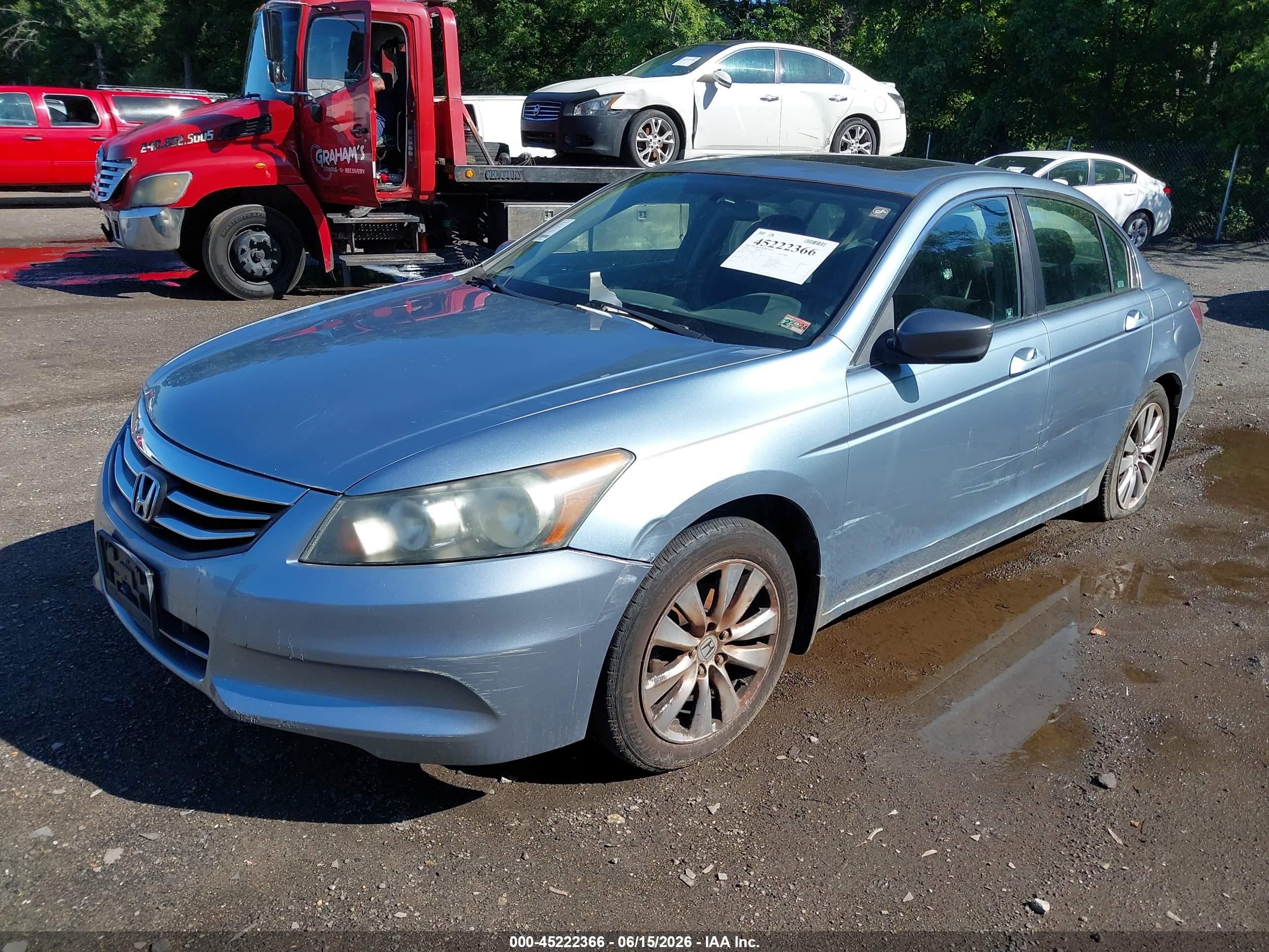 2011 Honda Accord 2.4 Ex Синий vin: 1HGCP2F74BA120441
