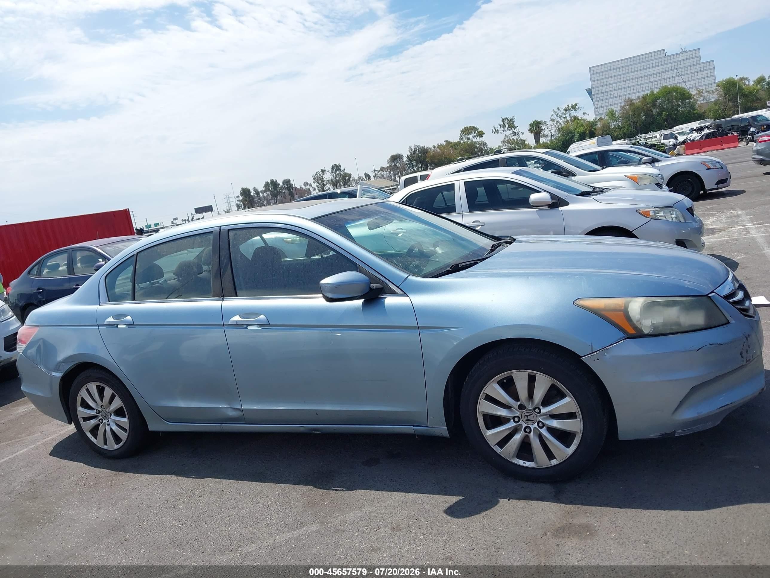 2012 Honda Accord 2.4 Ex Blue vin: 1HGCP2F74CA132851