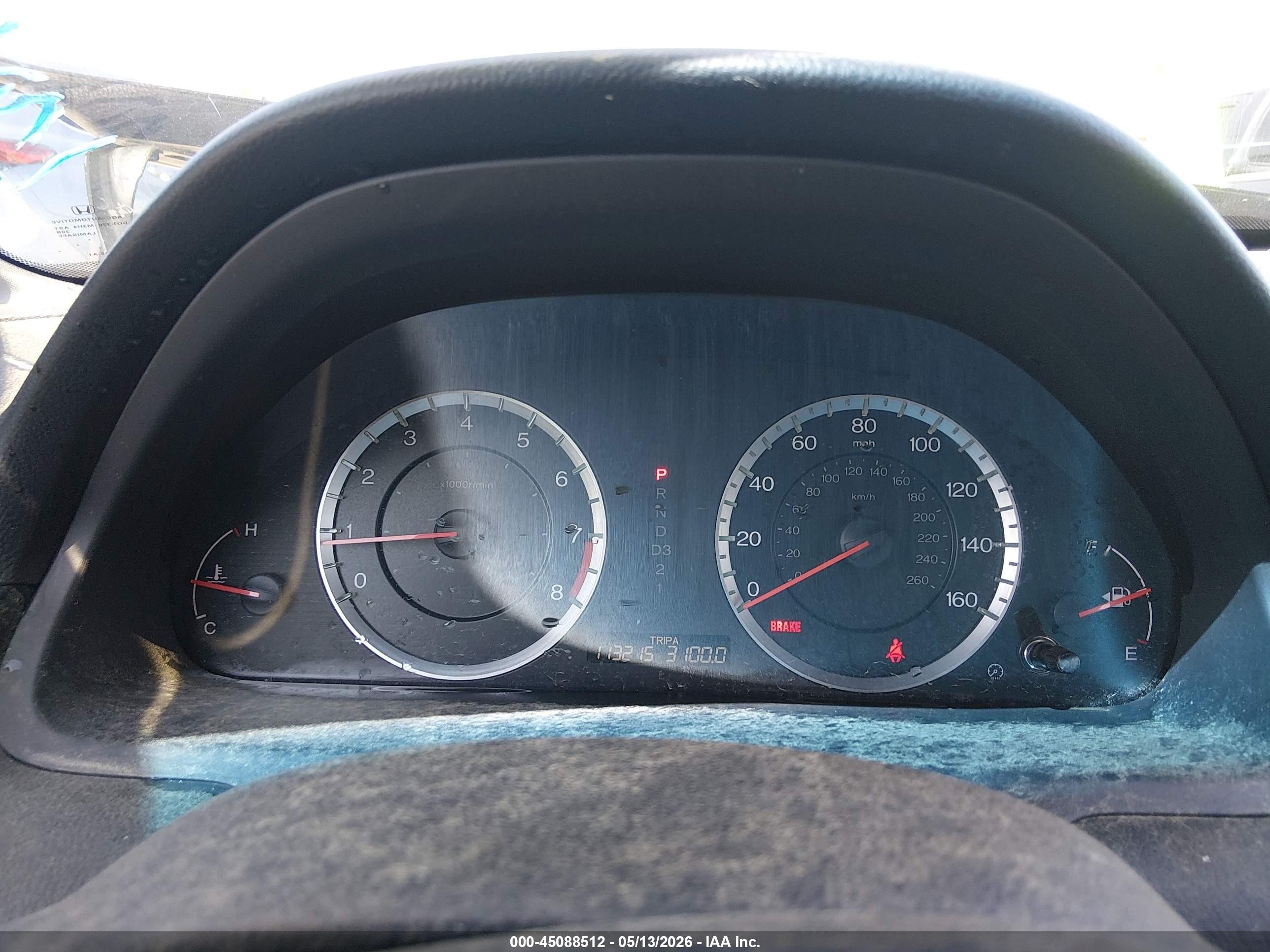 2012 Honda Accord 2.4 Ex Черный vin: 1HGCP2F74CA152341