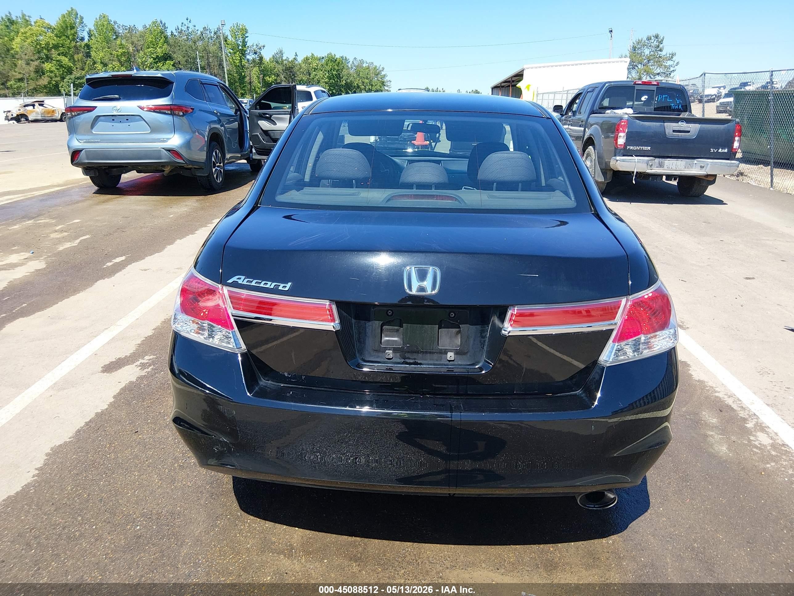 2012 Honda Accord 2.4 Ex Черный vin: 1HGCP2F74CA152341