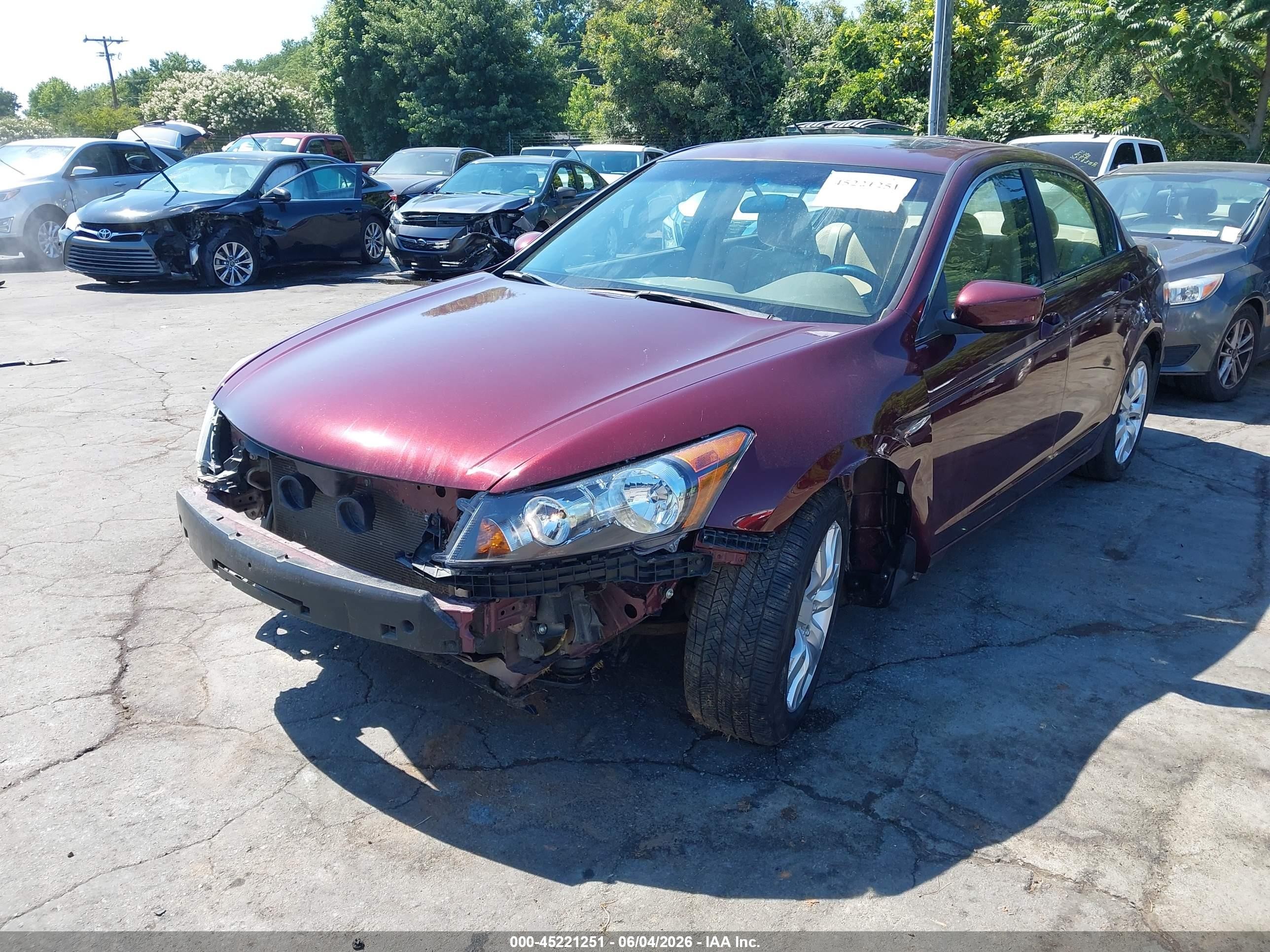 2010 Honda Accord 2.4 Ex Burgundy vin: 1HGCP2F75AA091627
