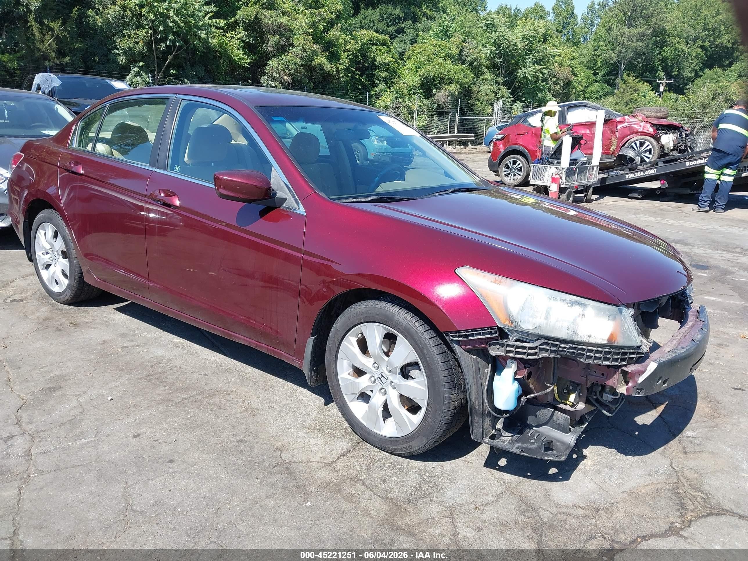2010 Honda Accord 2.4 Ex Бордовый vin: 1HGCP2F75AA091627