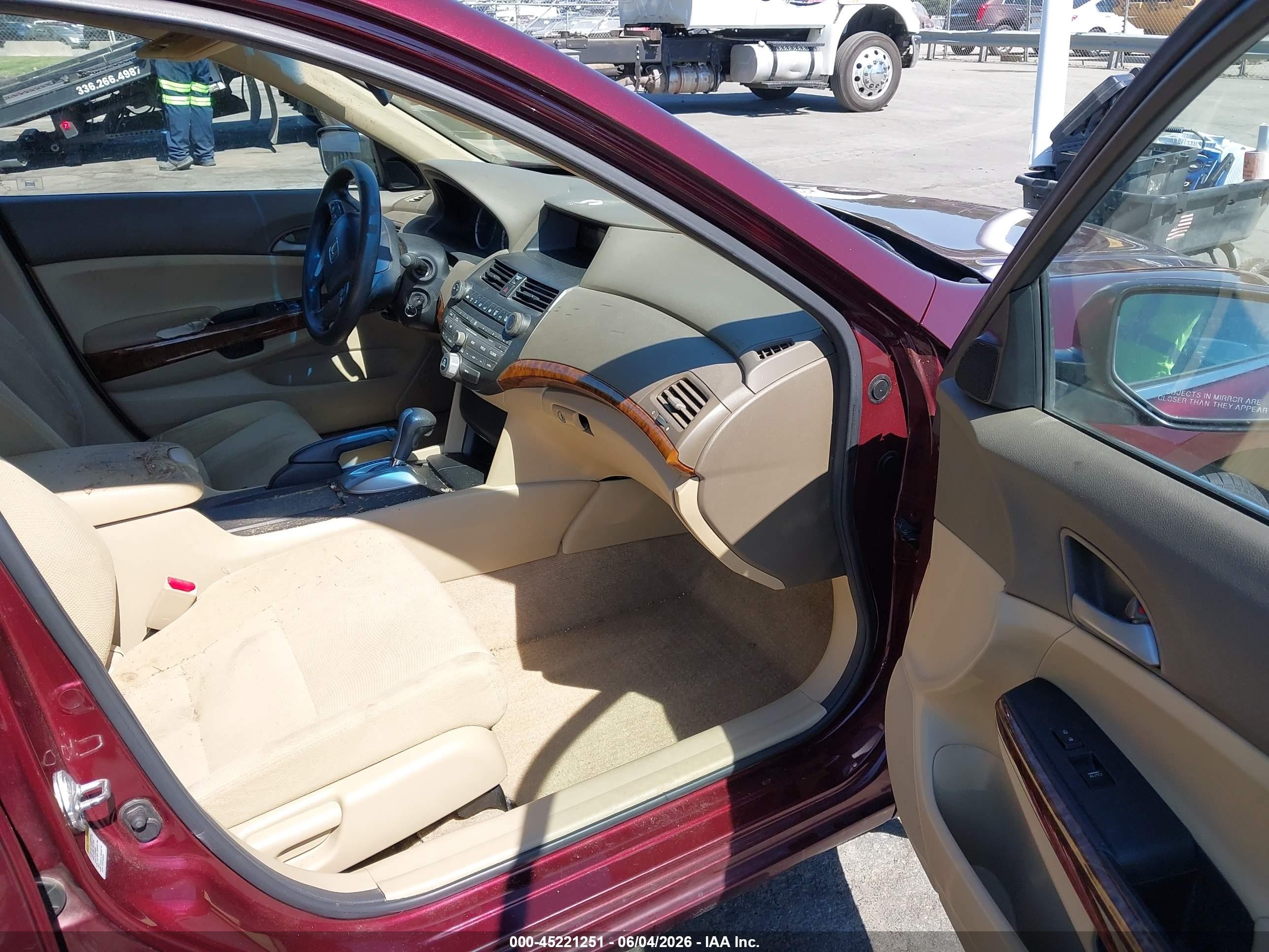 2010 Honda Accord 2.4 Ex Burgundy vin: 1HGCP2F75AA091627