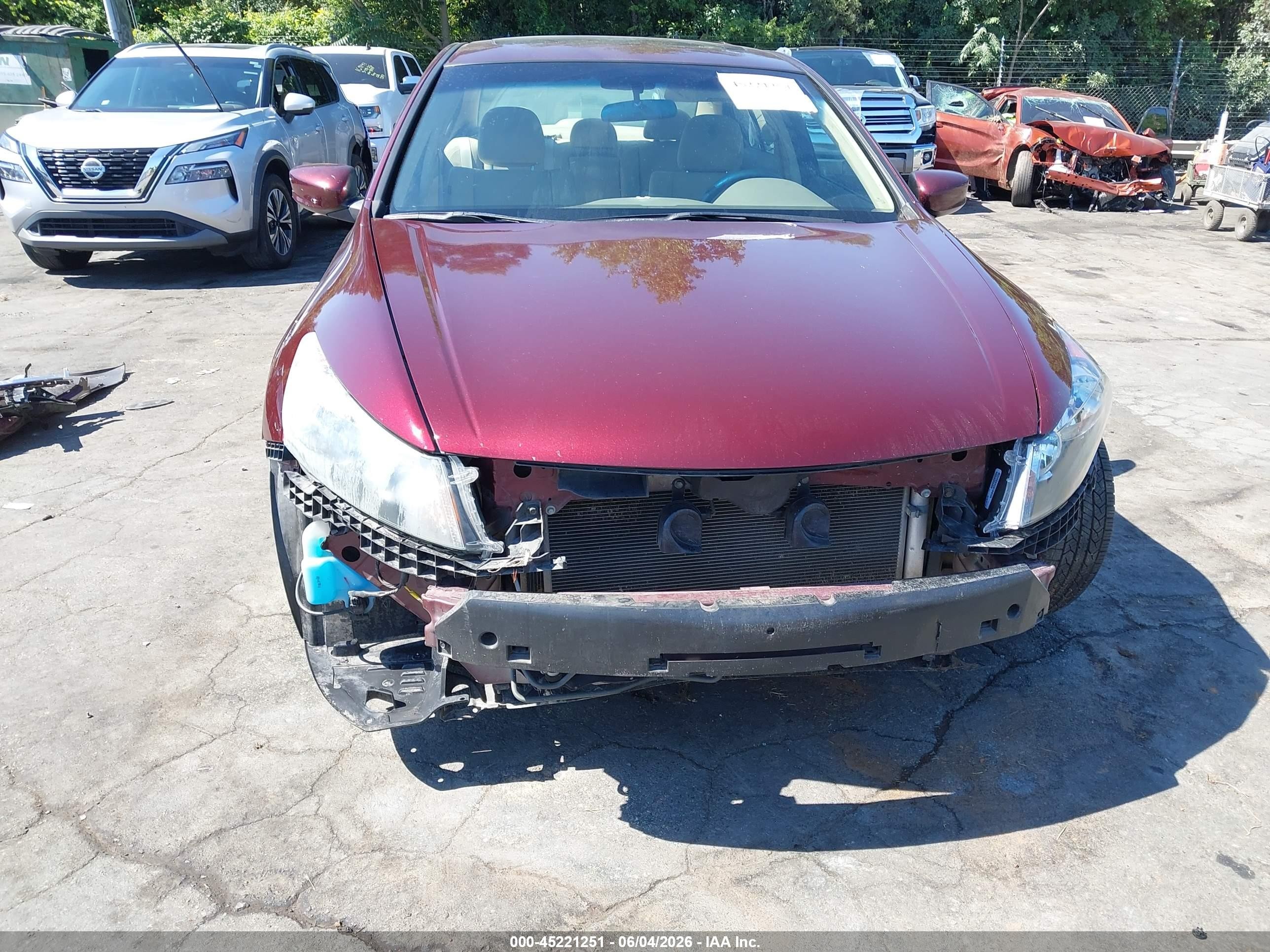 2010 Honda Accord 2.4 Ex Burgundy vin: 1HGCP2F75AA091627