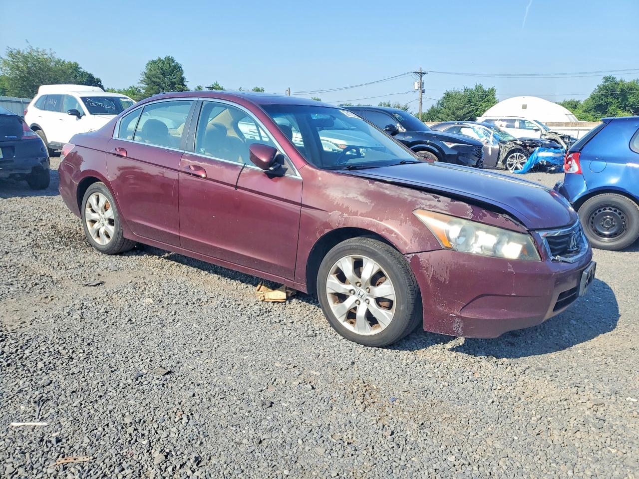 2010 Honda Accord Ex Темно-бордовый vin: 1HGCP2F75AA100908