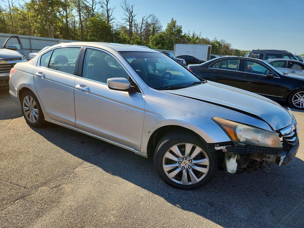 2012 Honda Accord Ex Серебряный vin: 1HGCP2F75CA007518
