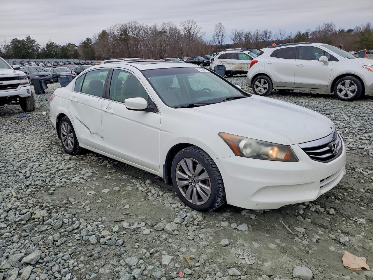 2012 Honda Accord Ex White vin: 1HGCP2F75CA026425