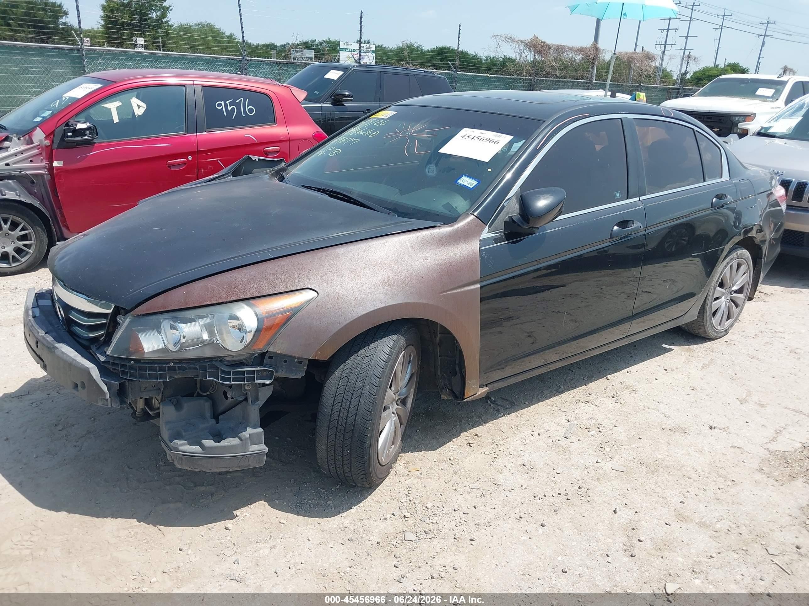 2012 Honda Accord 2.4 Ex Black vin: 1HGCP2F75CA069677