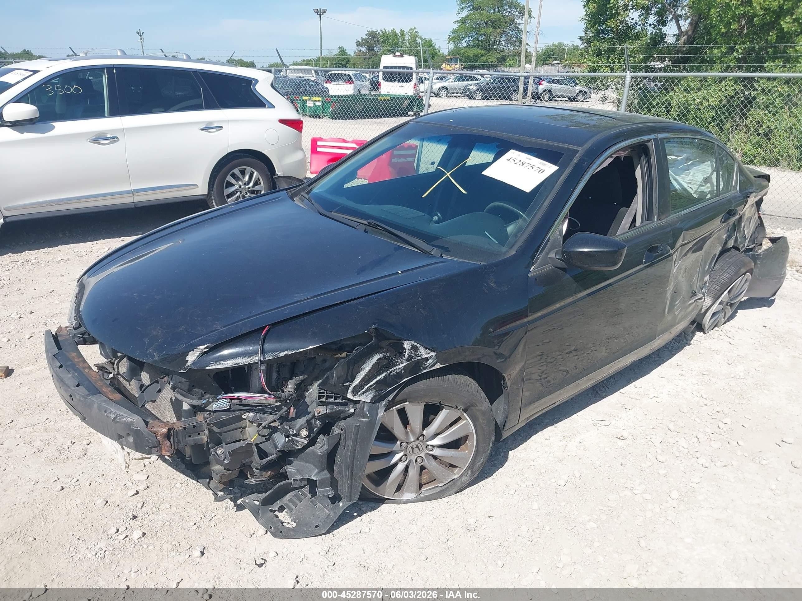 2012 Honda Accord 2.4 Ex Черный vin: 1HGCP2F75CA094238