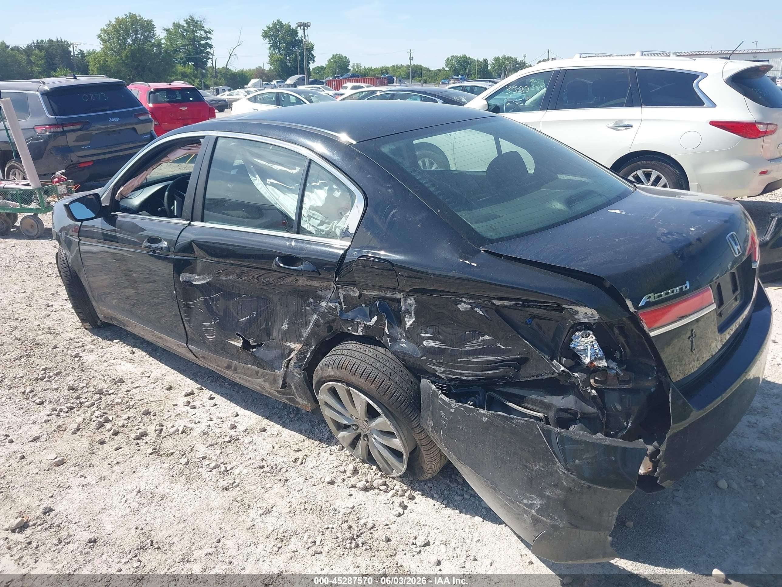 2012 Honda Accord 2.4 Ex Черный vin: 1HGCP2F75CA094238