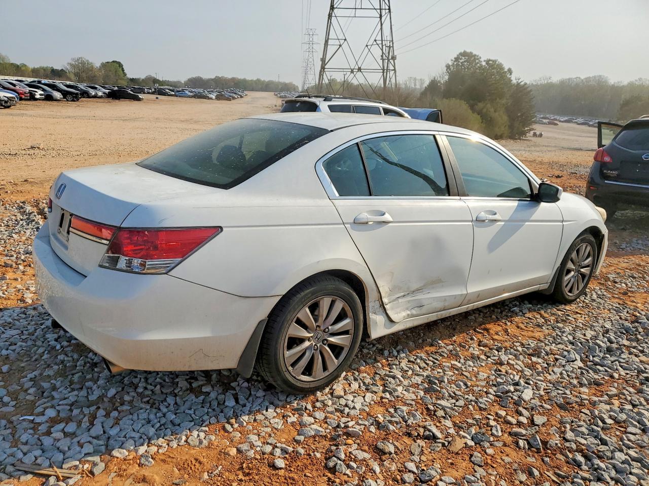 2012 Honda Accord Ex White vin: 1HGCP2F75CA200235