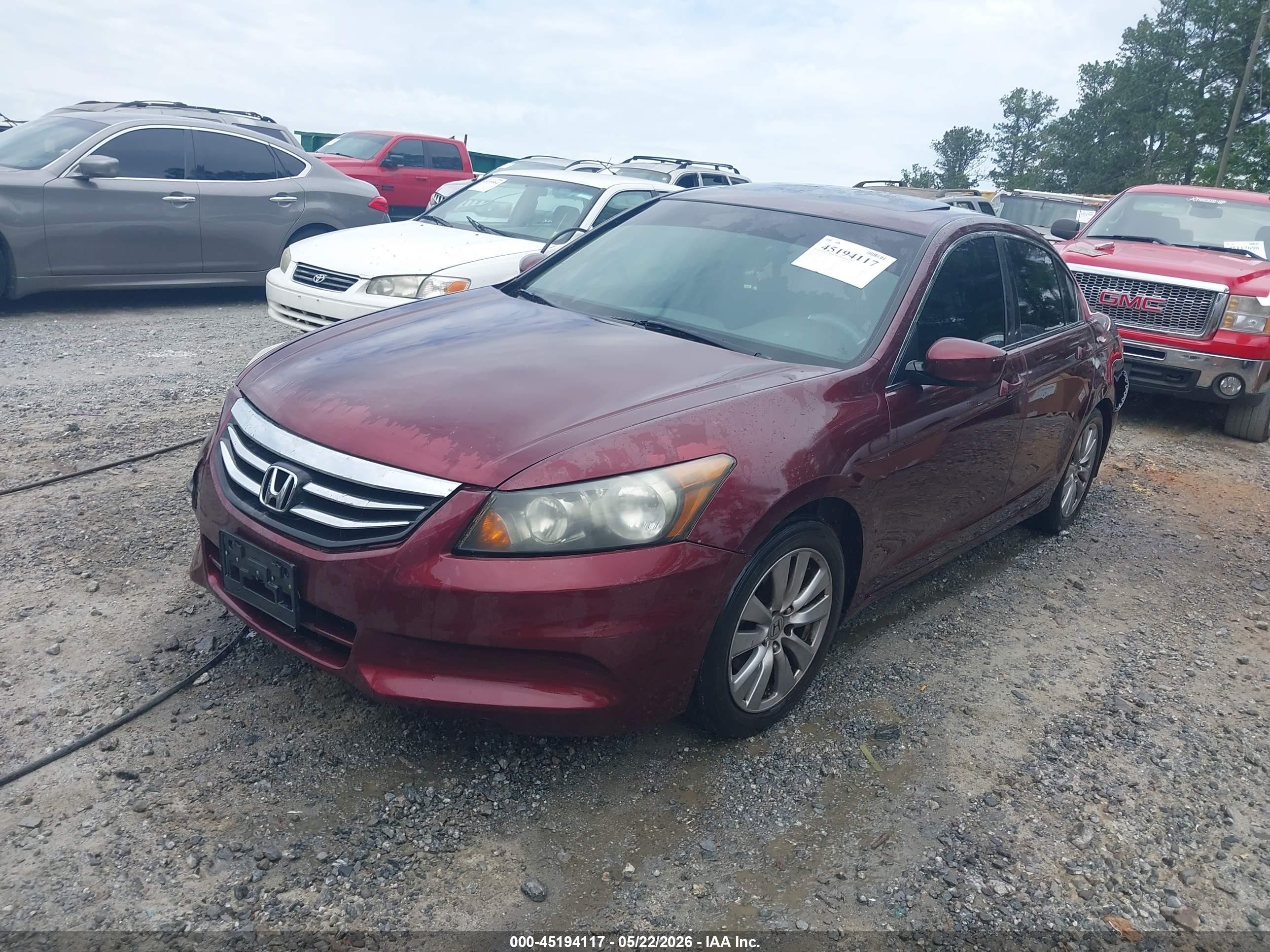 2012 Honda Accord 2.4 Ex Maroon vin: 1HGCP2F75CA213177