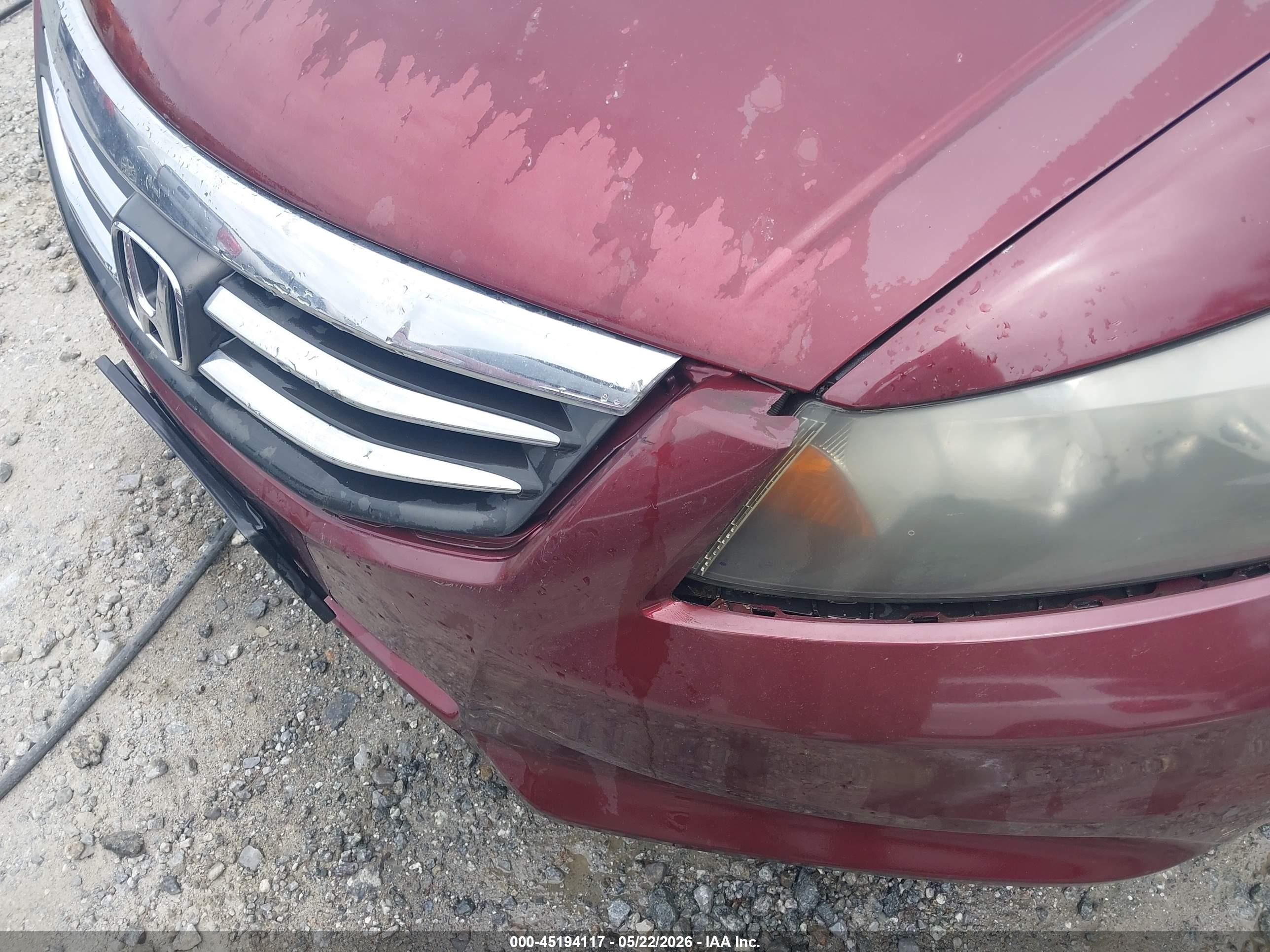 2012 Honda Accord 2.4 Ex Maroon vin: 1HGCP2F75CA213177